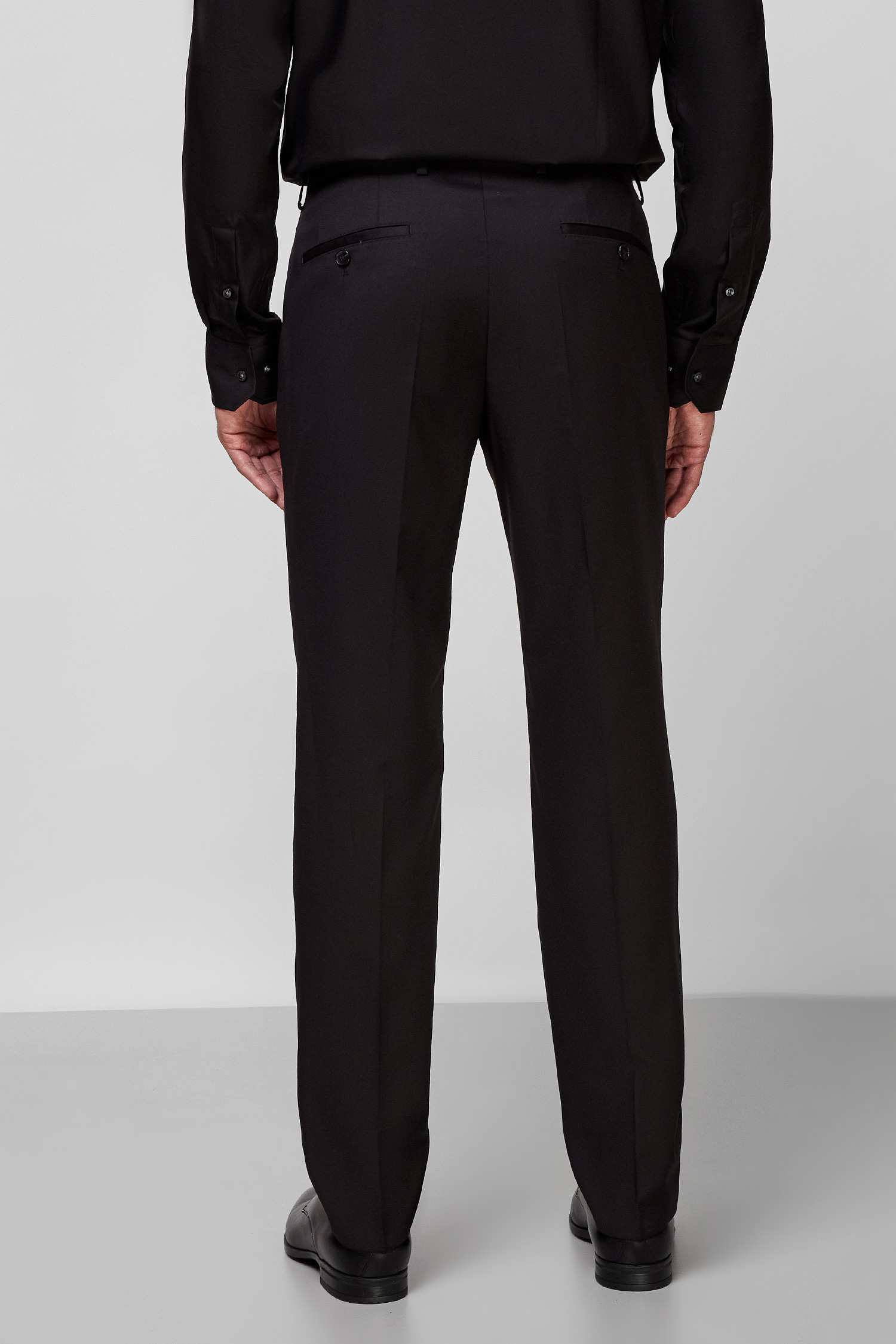 Чоловічі чорні вовняні брюки BOSS 50318825;001