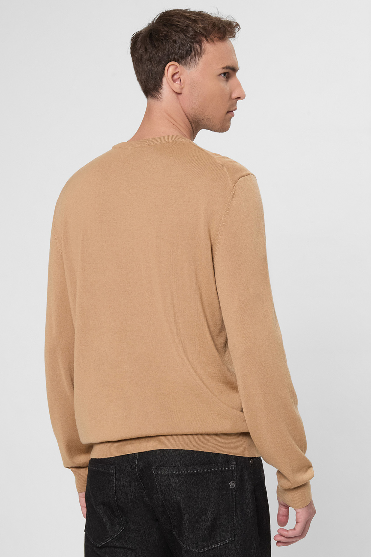 Чоловічий бежевий вовняний джемпер BOSS 50476364;260