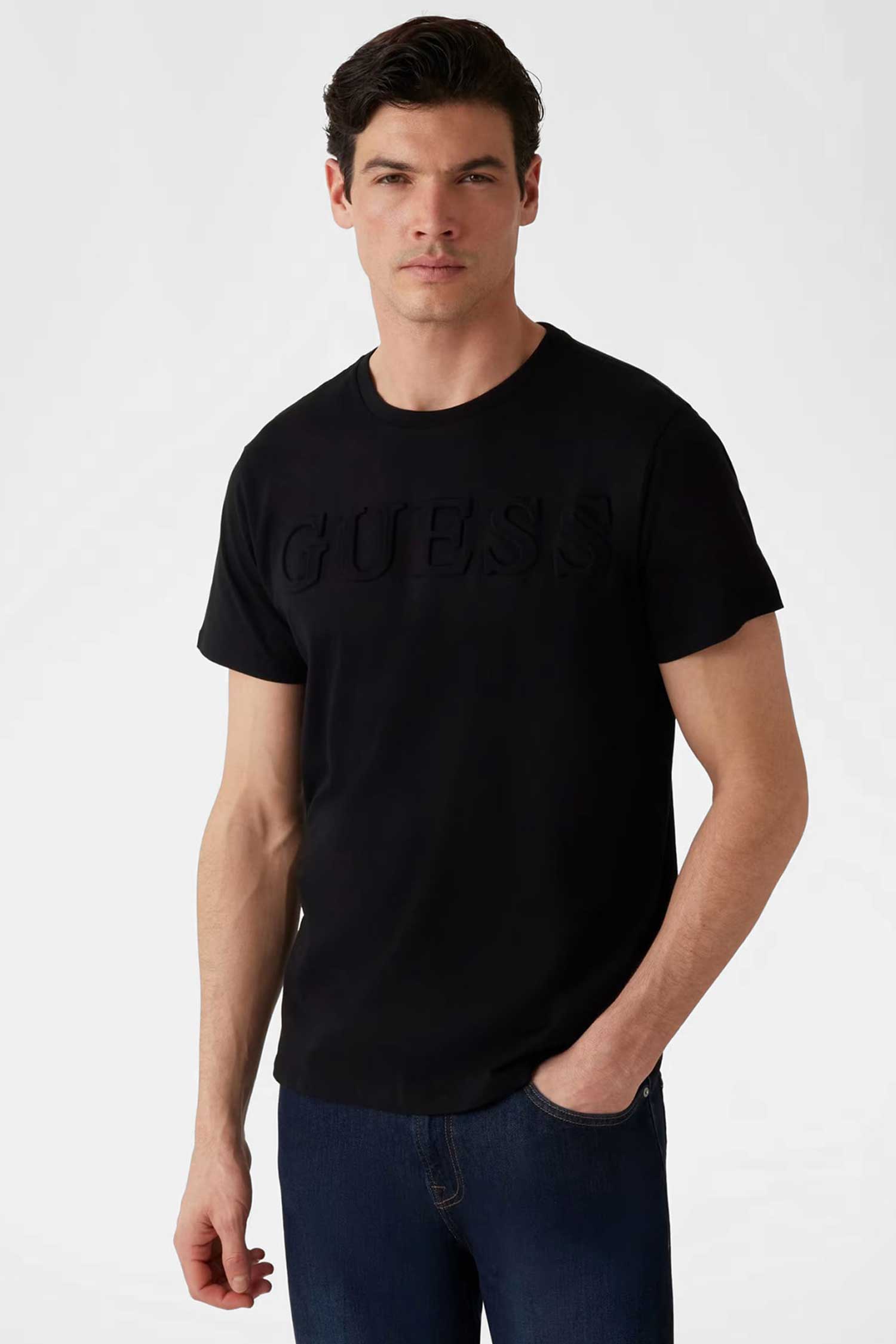 Мужская черная футболка Guess M4PI0E.K8HM4;JBLK