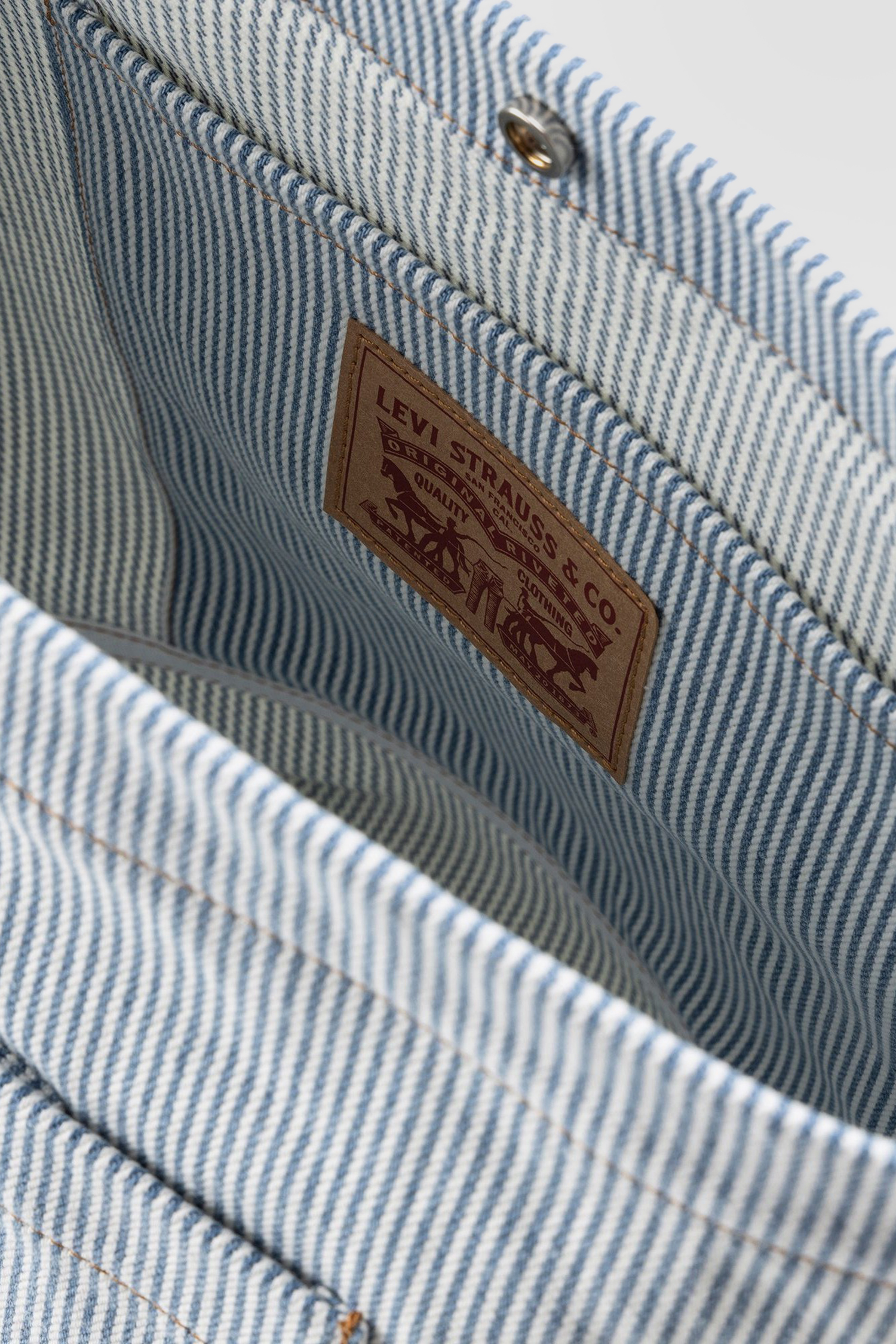 Жіноча блакитна джинсова сумка у смужку Levi’s® 000IP;0002
