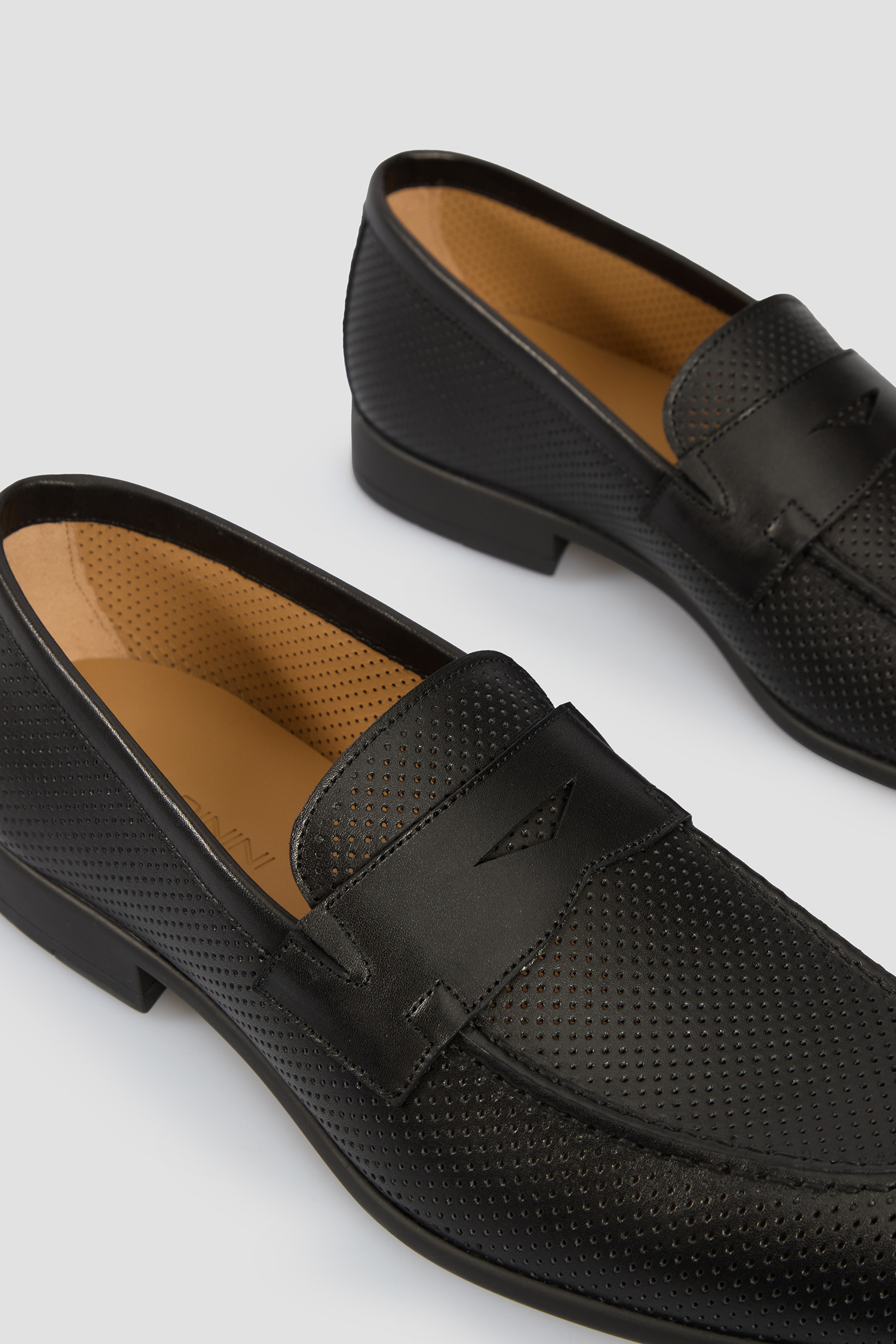 Мужские черные кожаные лоферы BALDININI U5E210P1VIFO;0000