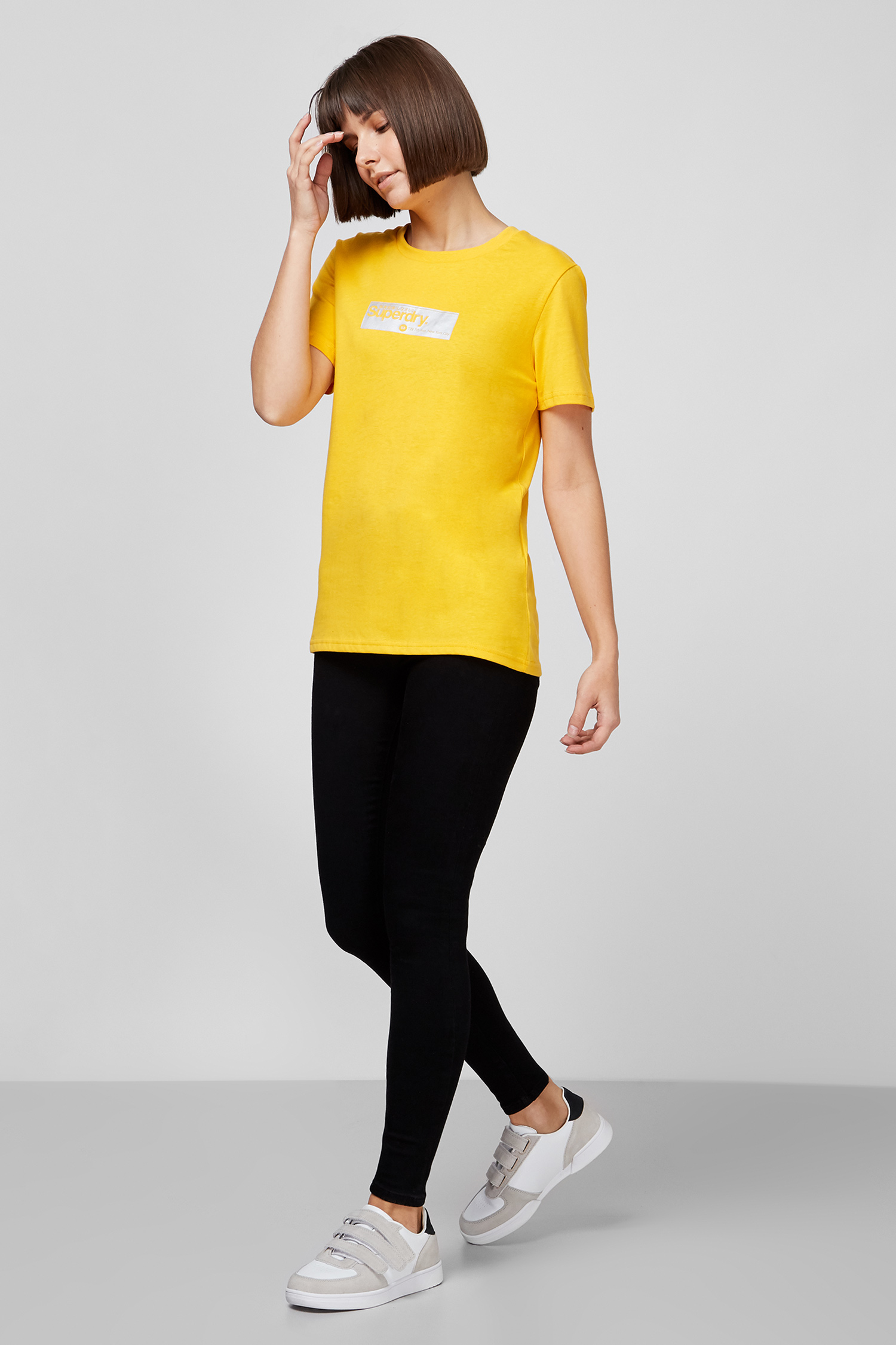 Женская желтая футболка SuperDry W1010215A;7SA