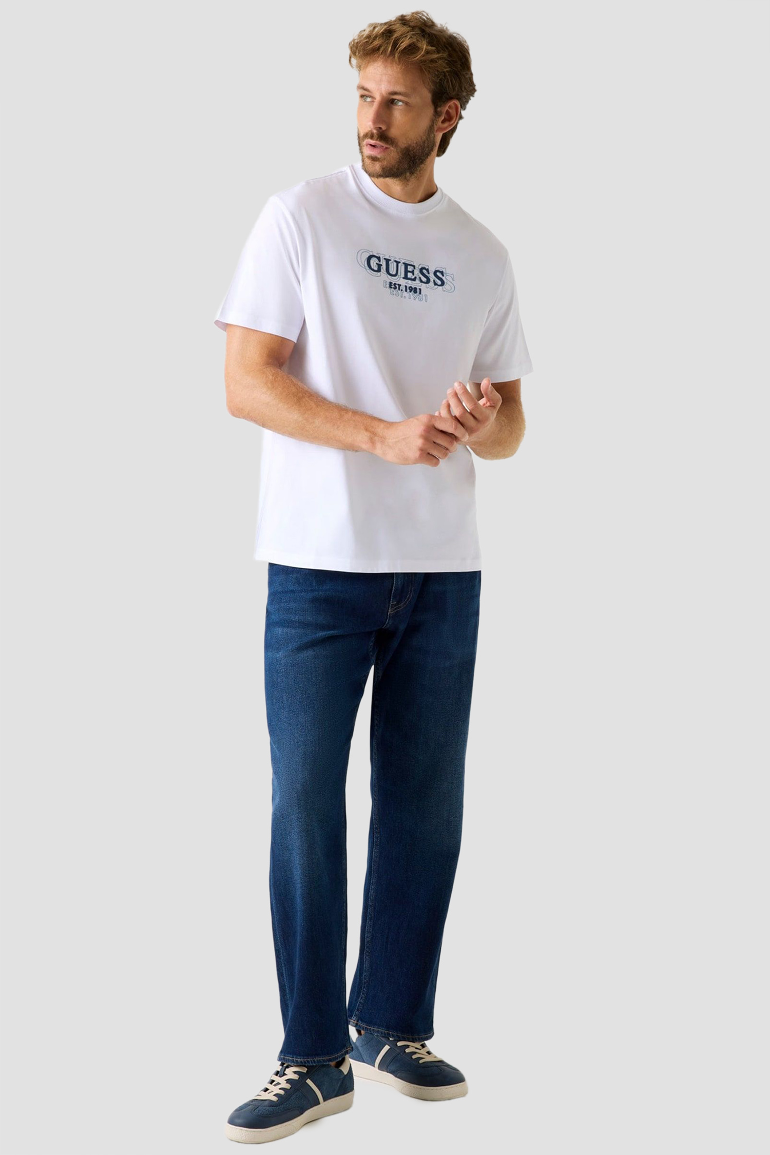 Мужская белая футболка Guess M5BI05.I3Z14;G011