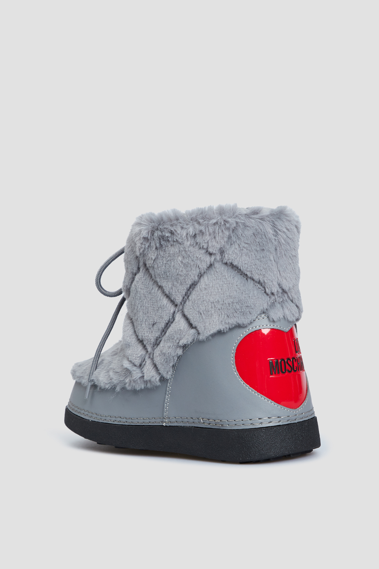 Женские серые полусапоги Moschino JA24232G0H.JW0;020