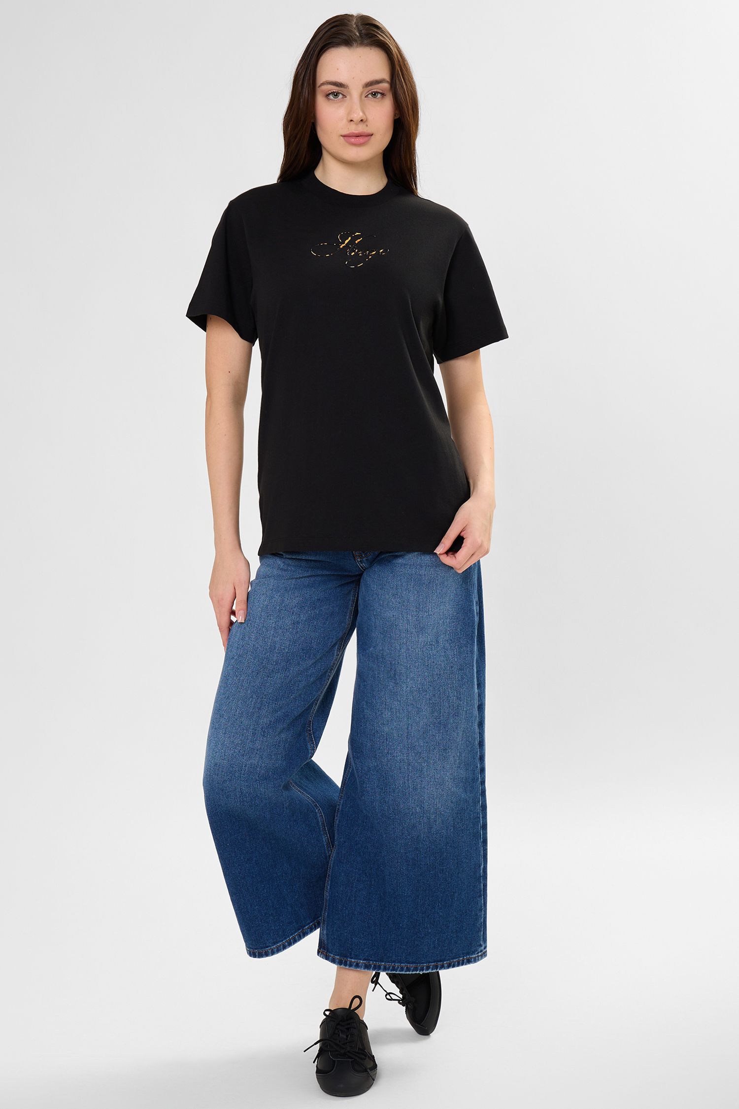 Женская черная футболка HUGO 50560566;001