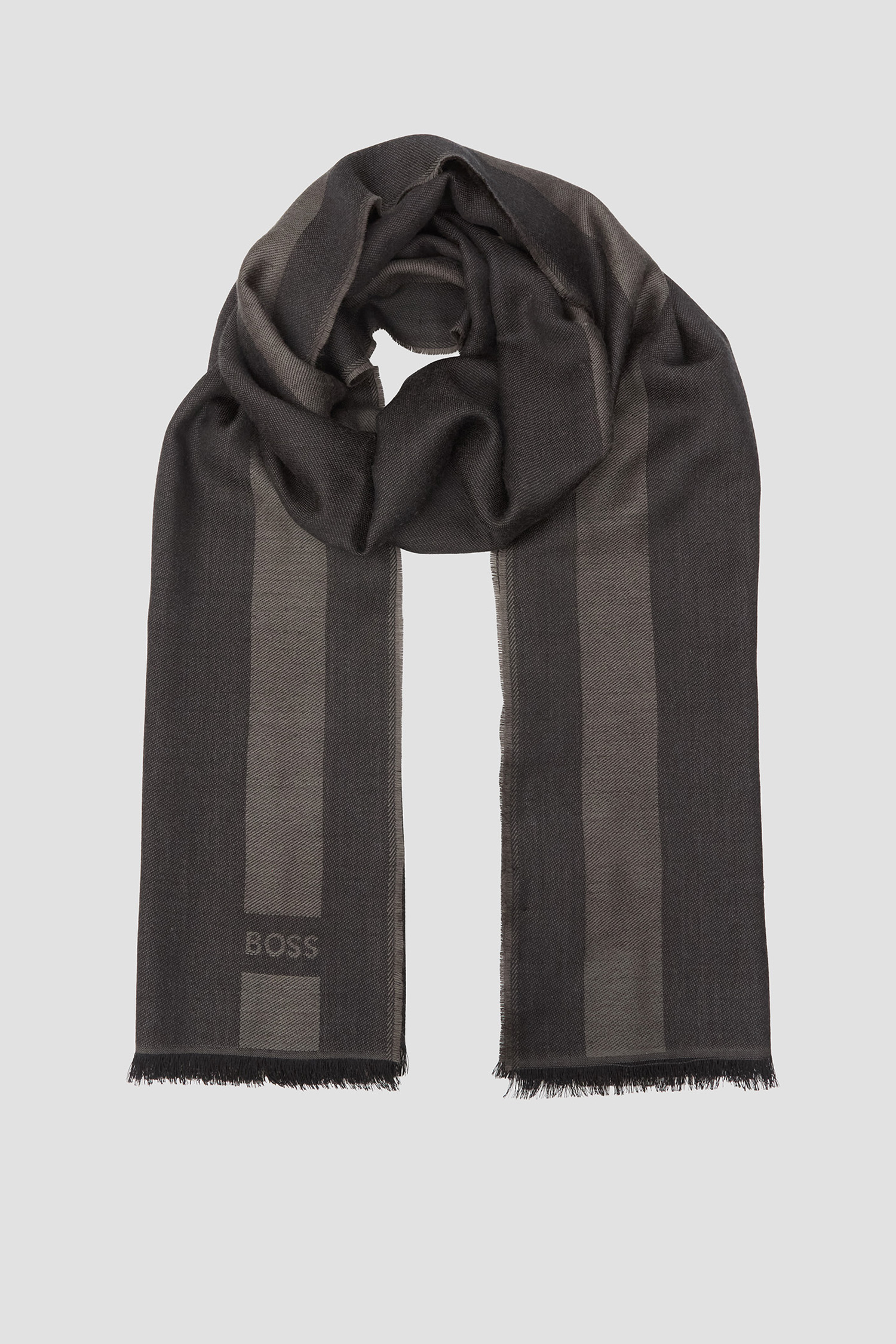 Мужской темно-серый шарф BOSS 50547659;001