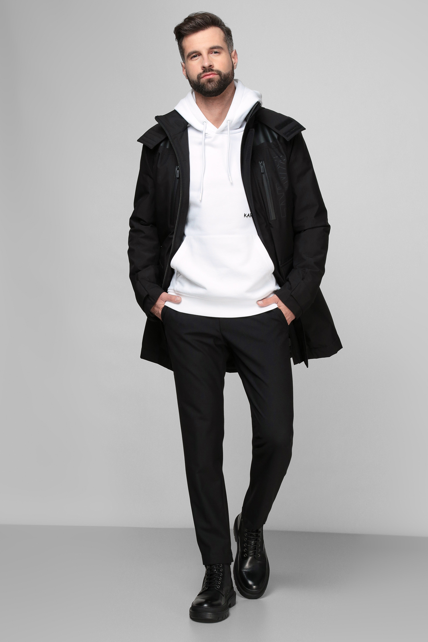 Мужская черная парка Karl Lagerfeld 512540.455016;990