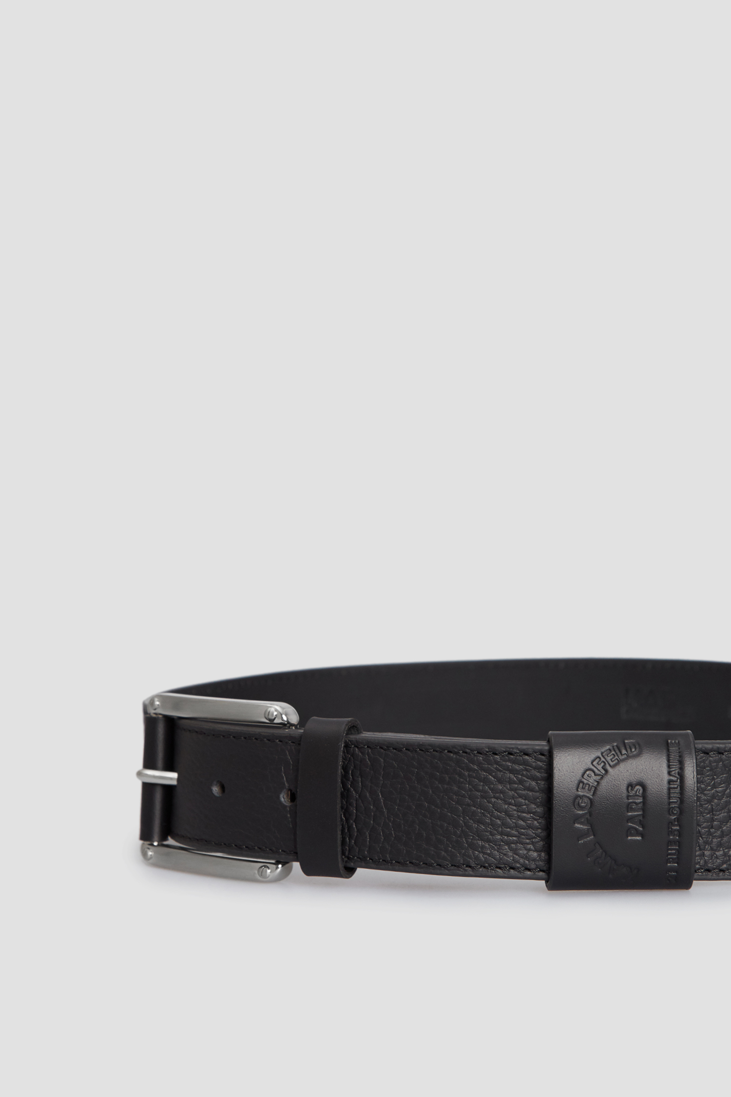 Мужской черный кожаный ремень Karl Lagerfeld 511451.815300;990