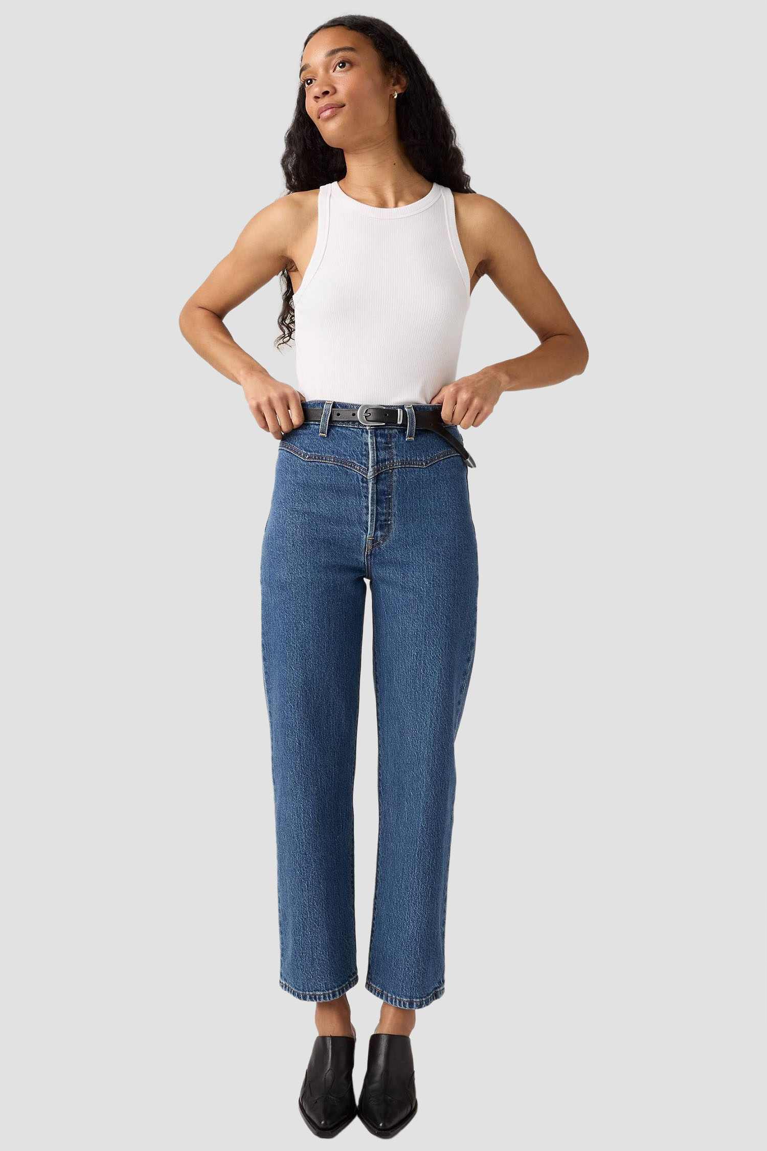 Женские синие джинсы Ribcage Western Yoke Levi’s® 0049U;0001