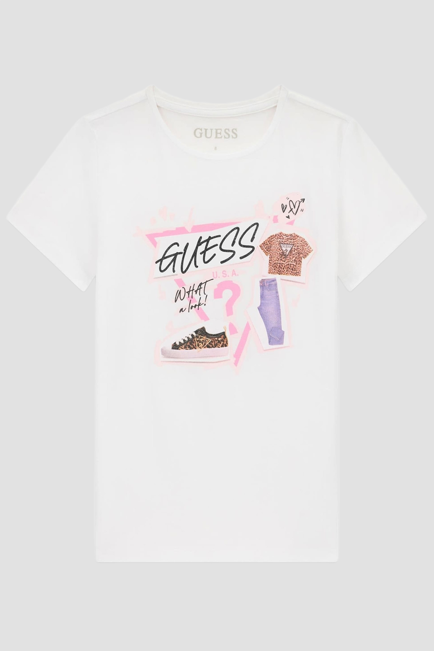 Детская белая футболка Guess Kids J6YI02.K3667;G011