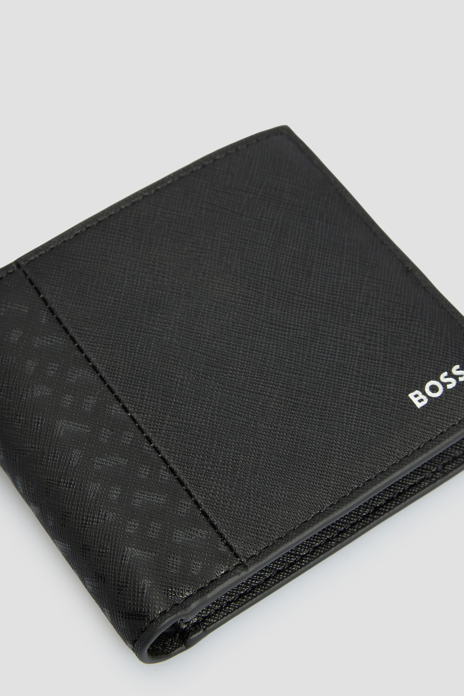 Мужской черный кожаный кошелек BOSS 50517058;001