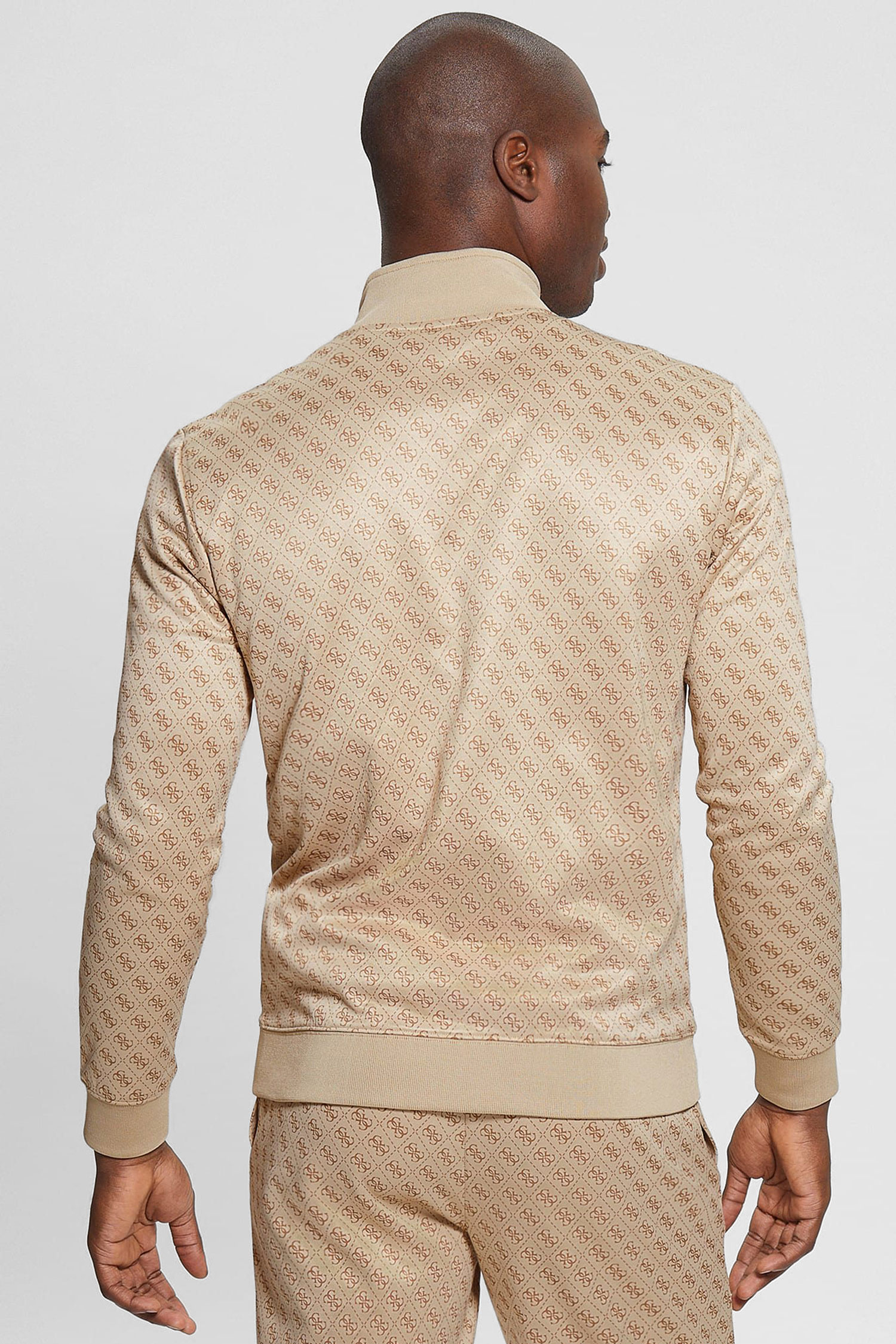 Чоловіча бежева спортивна кофта з візерунком Guess Z2BQ06.FL04Q;P13W