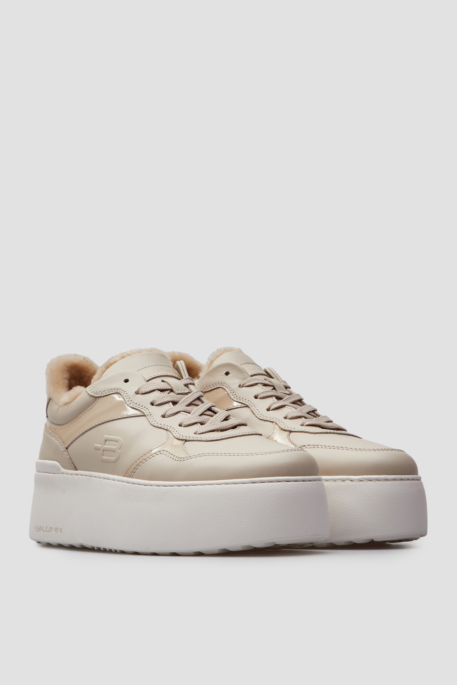 Жіночі бежеві шкіряні снікерси BALDININI D5B822A1VICA;VGBE