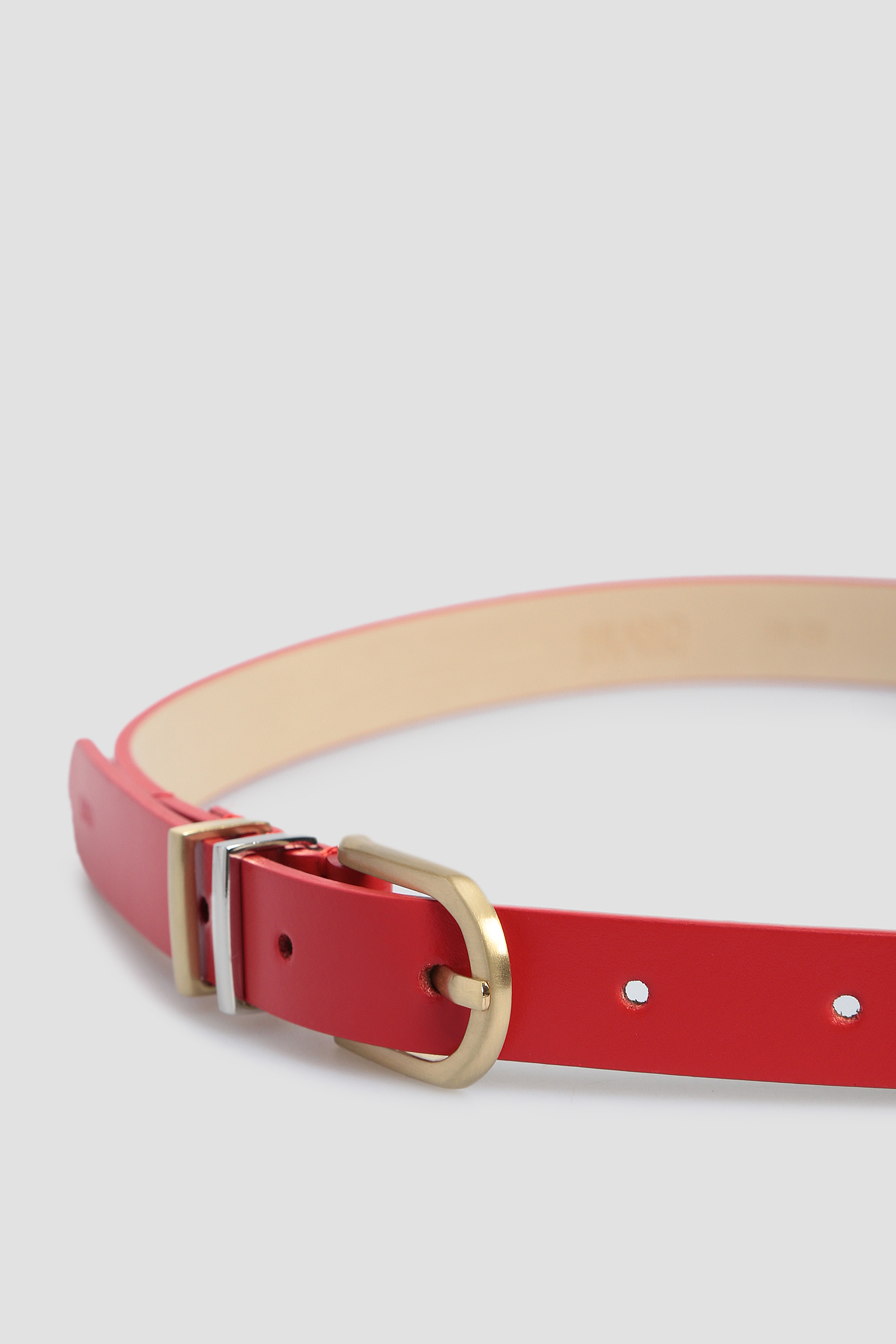 Женский красный кожаный ремень HUGO 50391313;622