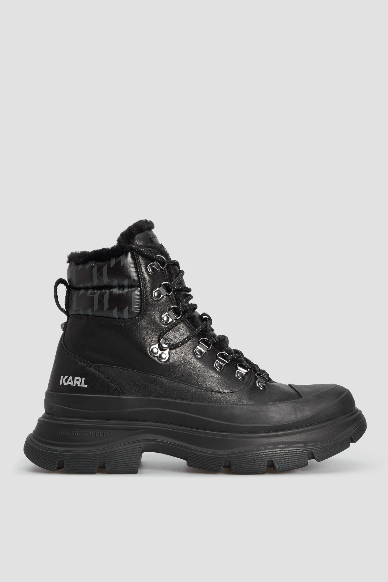 Мужские черные кожаные ботинки Karl Lagerfeld 524470.855010;990