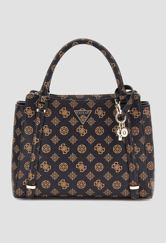 Жіноча чорна сумка з візерунком Guess HWEPG9.51006;MLO — Ultrashop