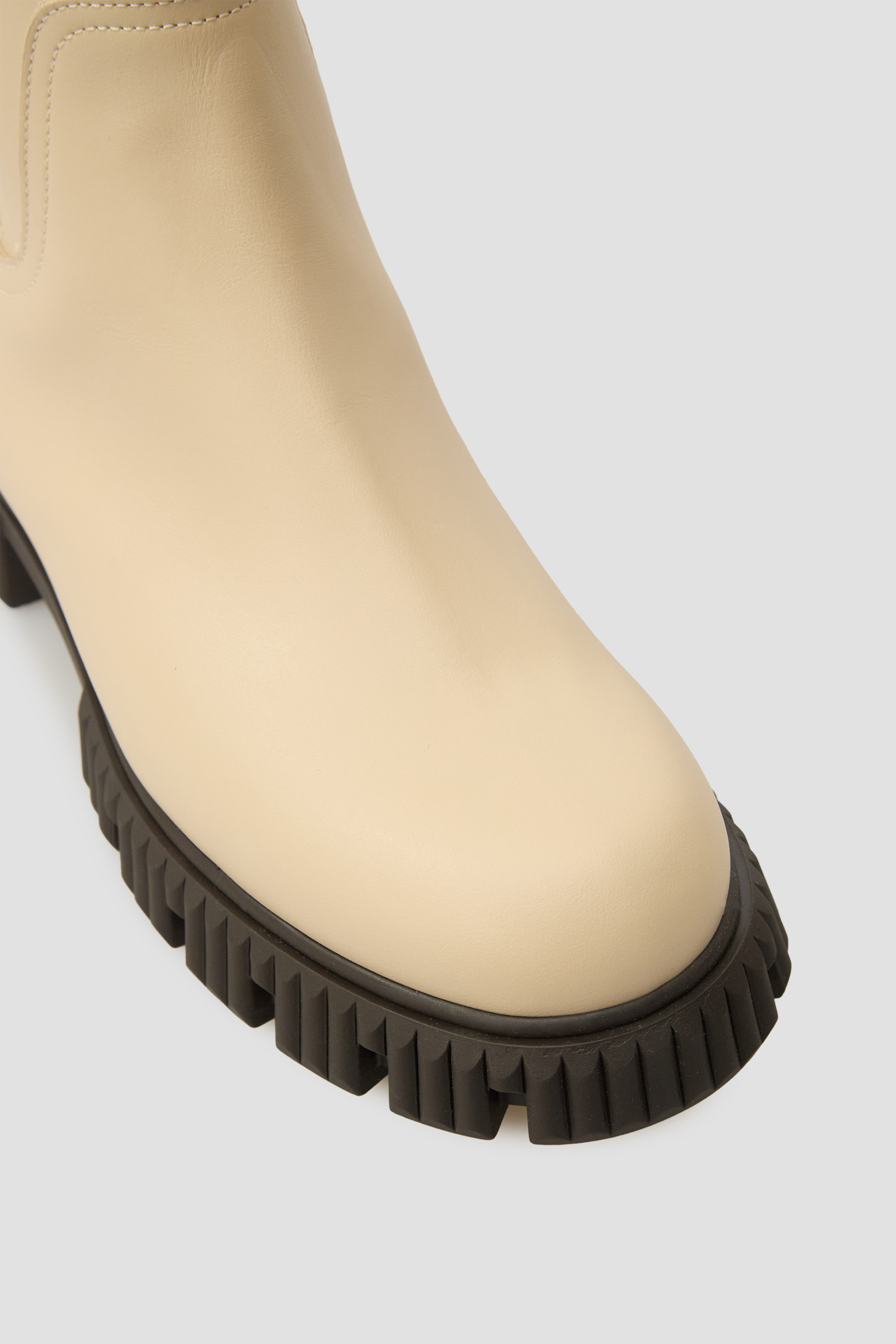 Женские бежевые кожаные сапоги BALDININI D6B550E1VTEL;9012