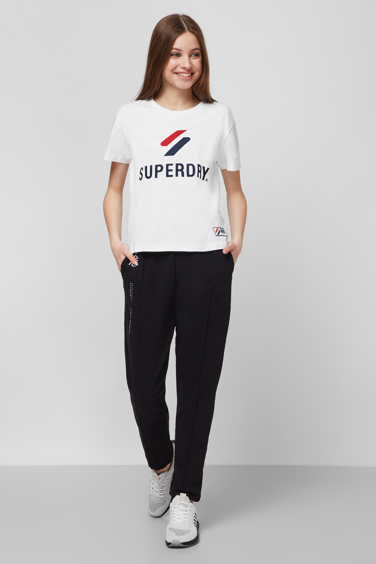 Белая футболка для девушек SuperDry W1010495A;01C