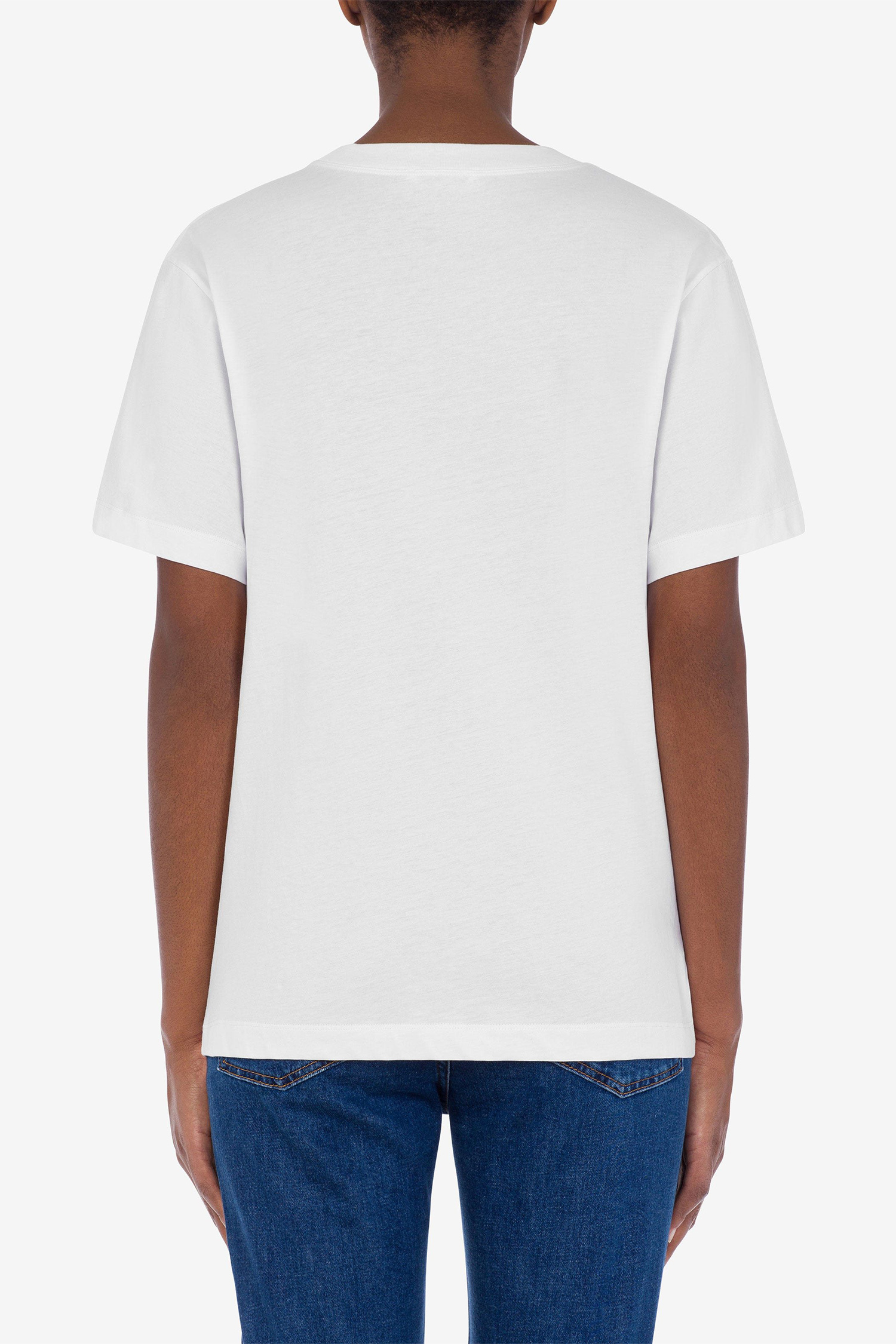 Женская белая футболка Moschino A0704.8762;2001