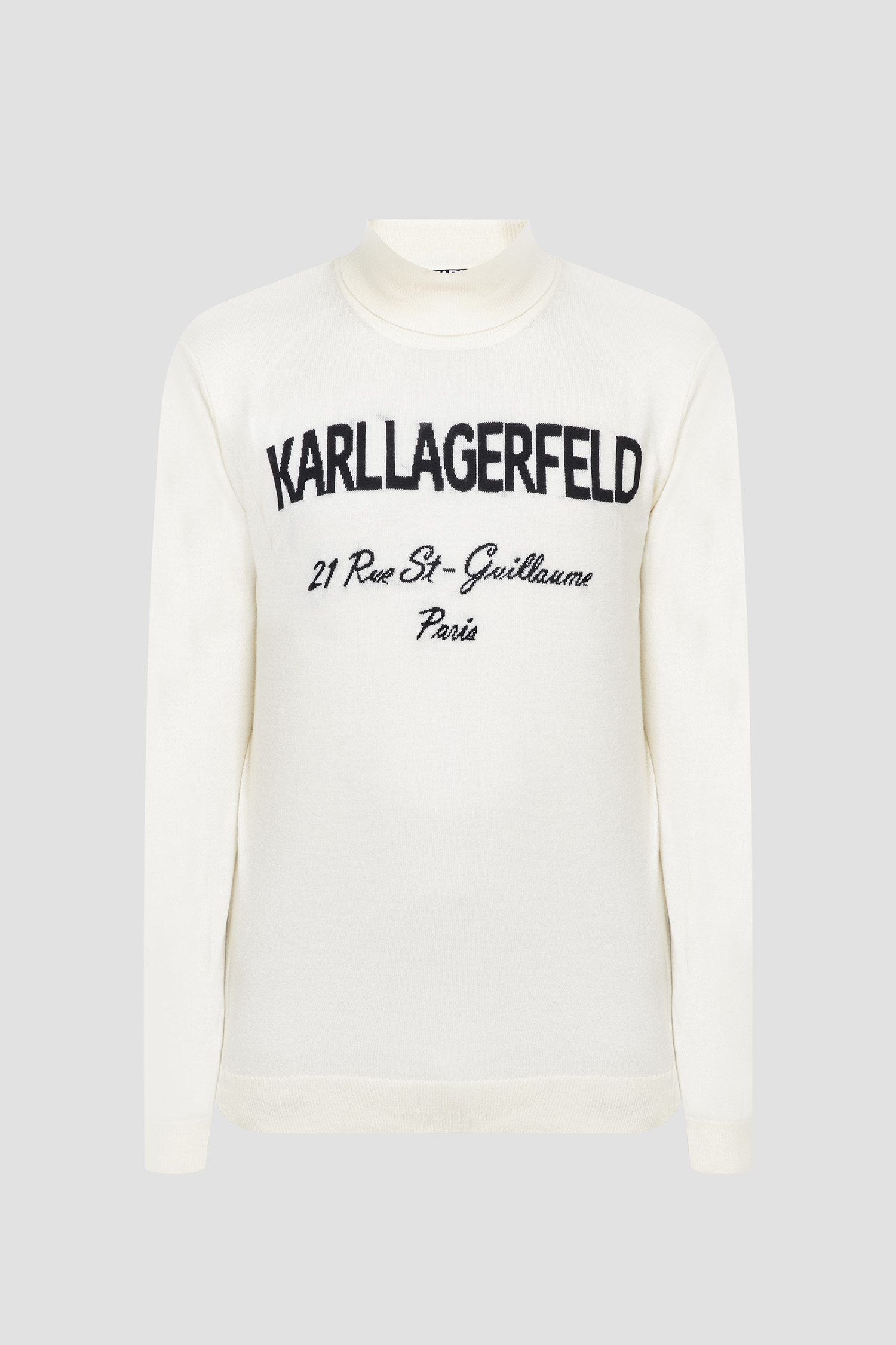 Мужской белый шерстяной гольф Karl Lagerfeld 534399.655020;89