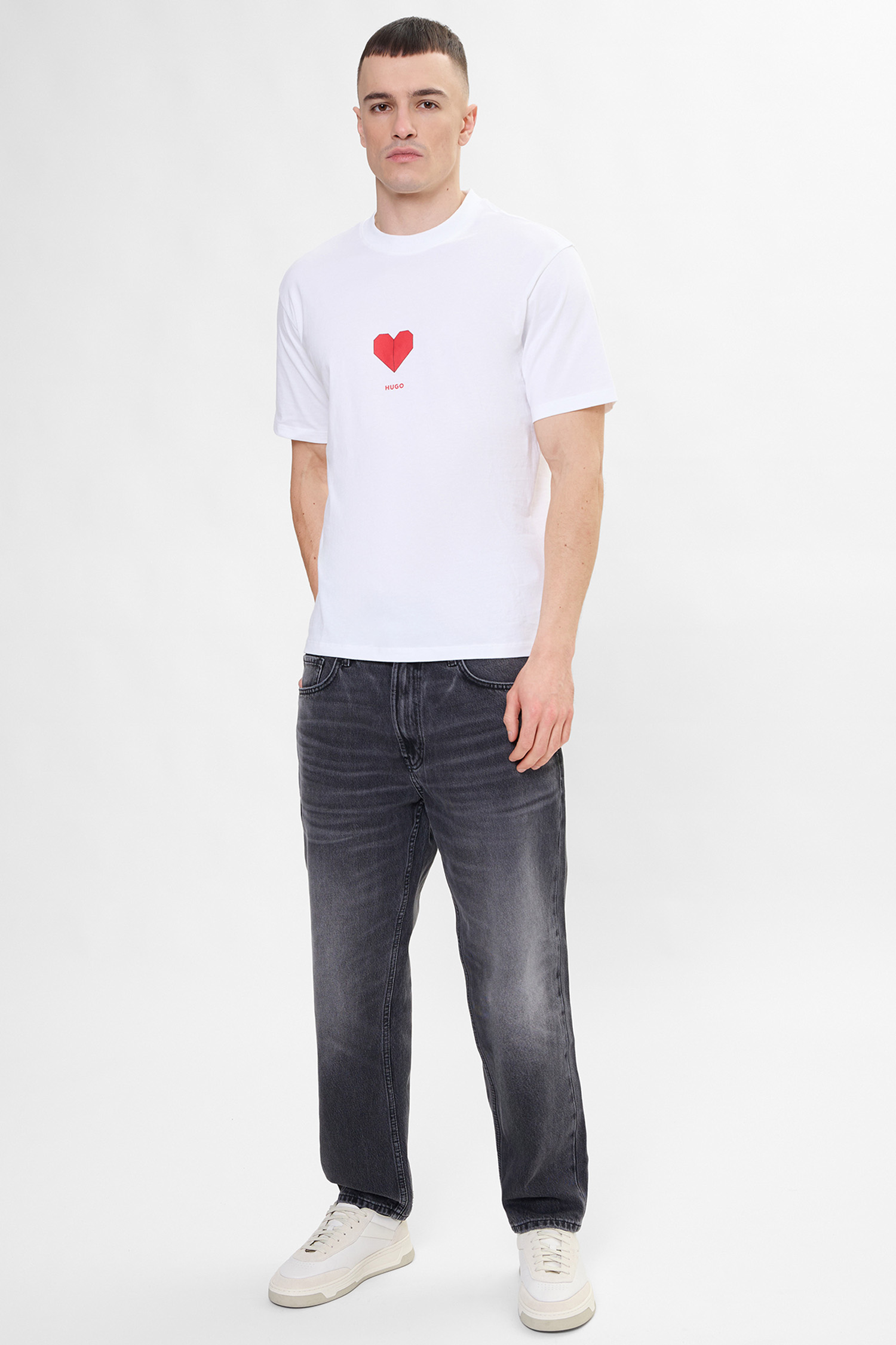 Чоловіча біла футболка HUGO 50553429;100