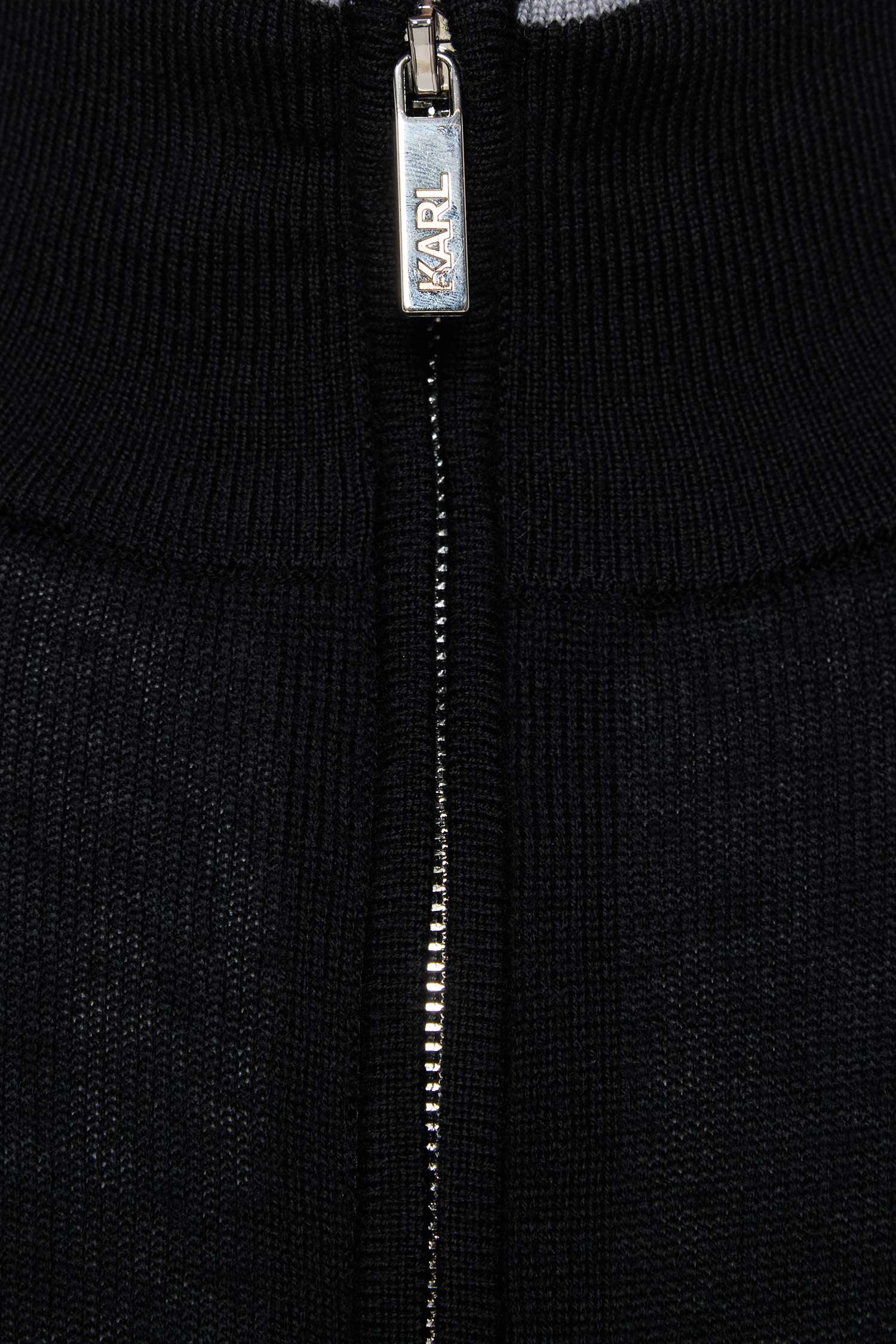 Мужской черный шерстяной кардиган Karl Lagerfeld 553399.655004;990