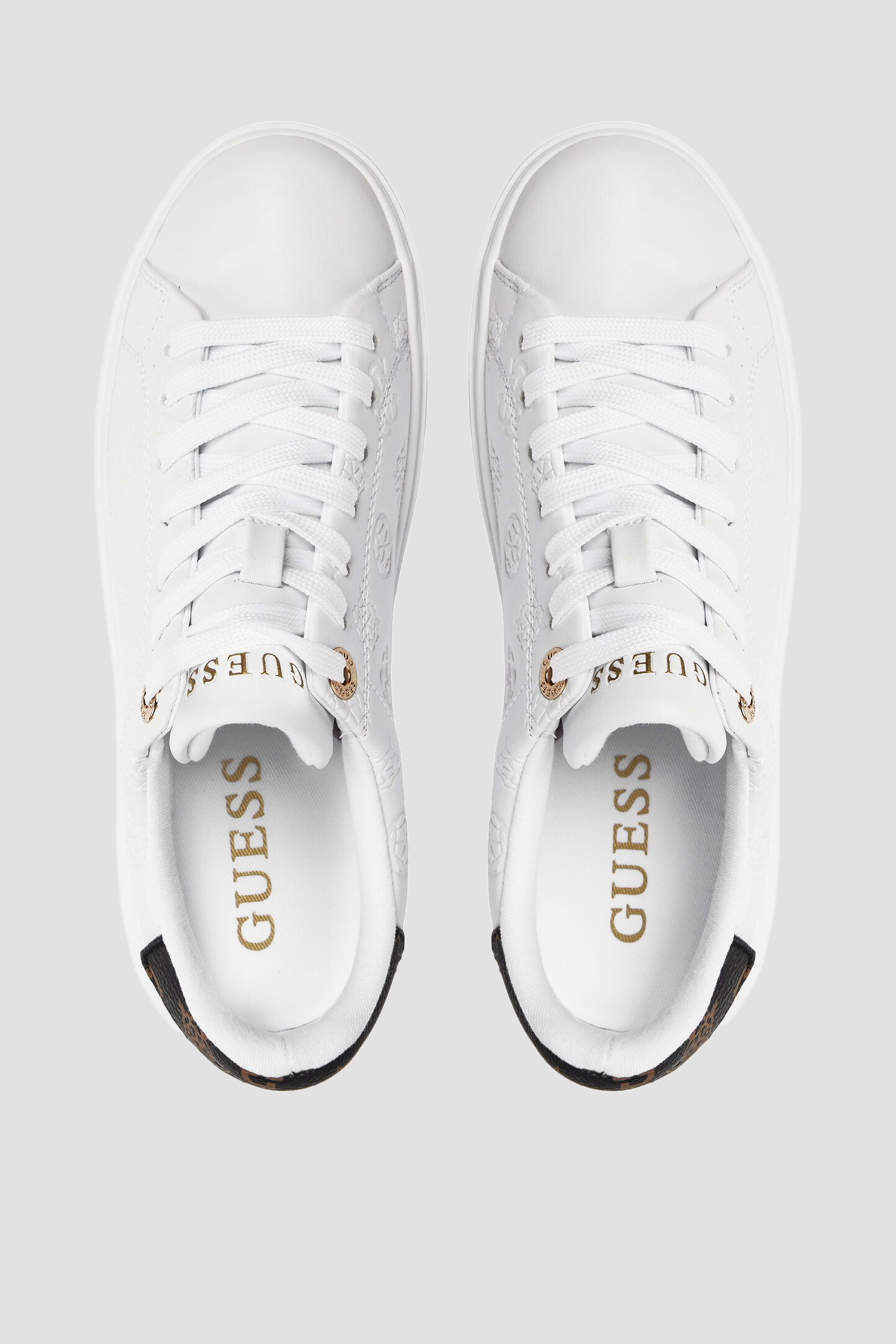 Женские белые сникерсы Guess FLPDS4.FAL12;WHITE