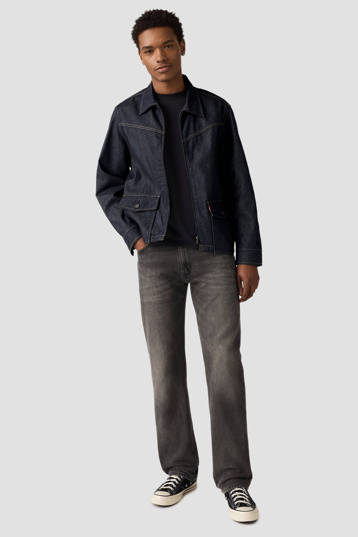 Мужские темно-серые джинсы 555™ Relaxed Straight Levi’s® 000LO;0033