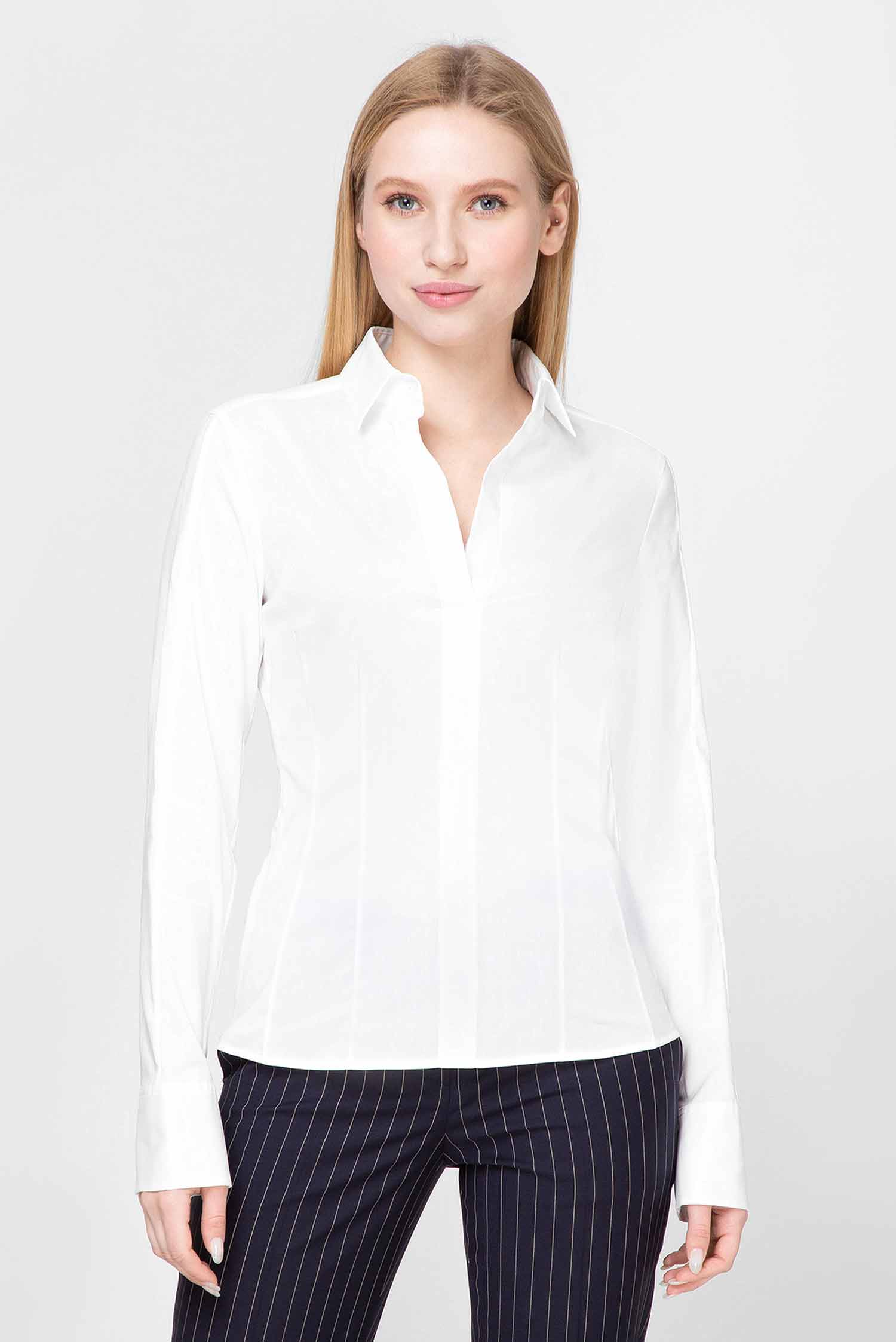 Женская белая рубашка BOSS 50290338;100
