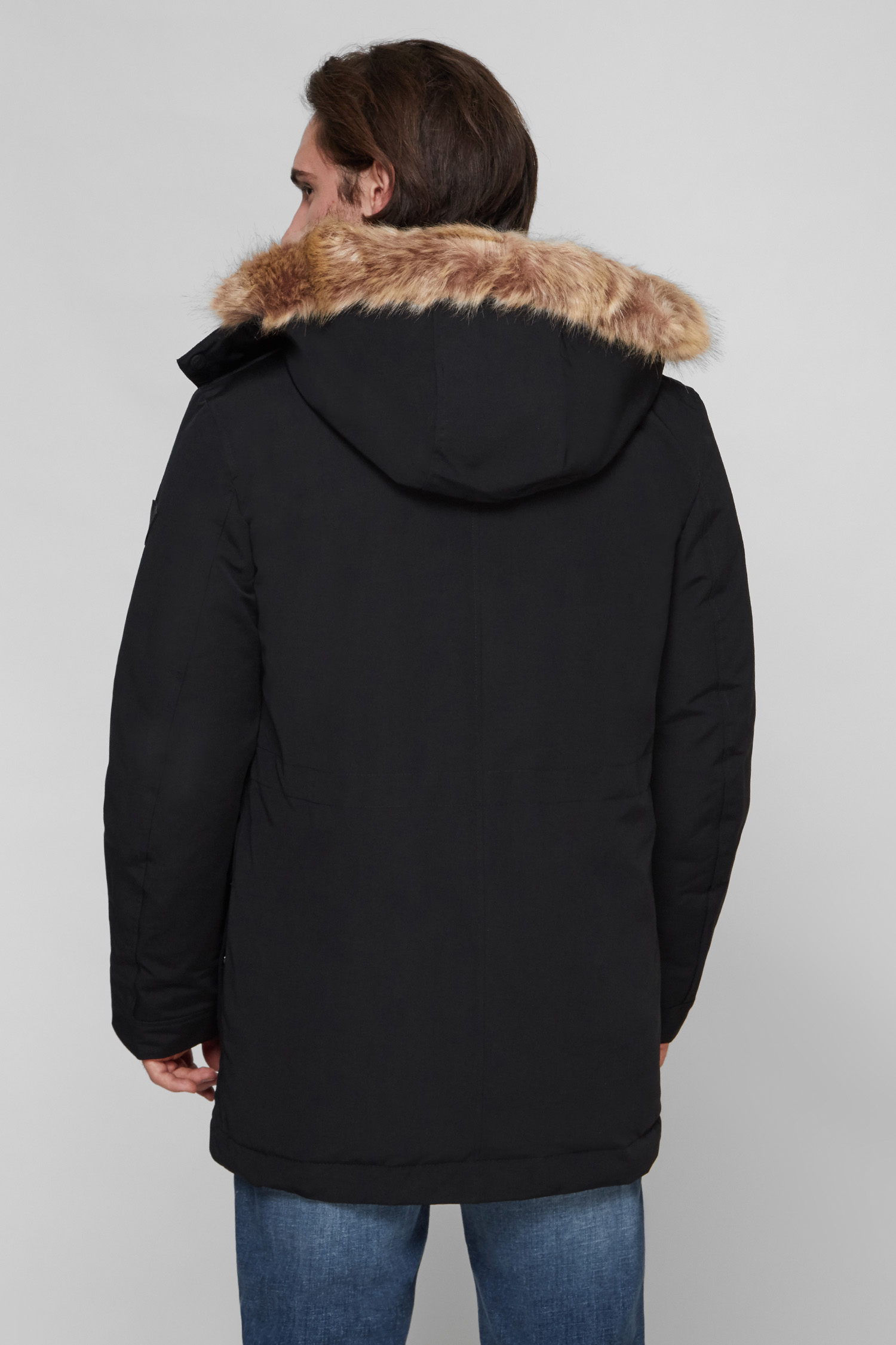 Мужская черная пуховая парка Guess M1BL23.WE6Z2;JBLK