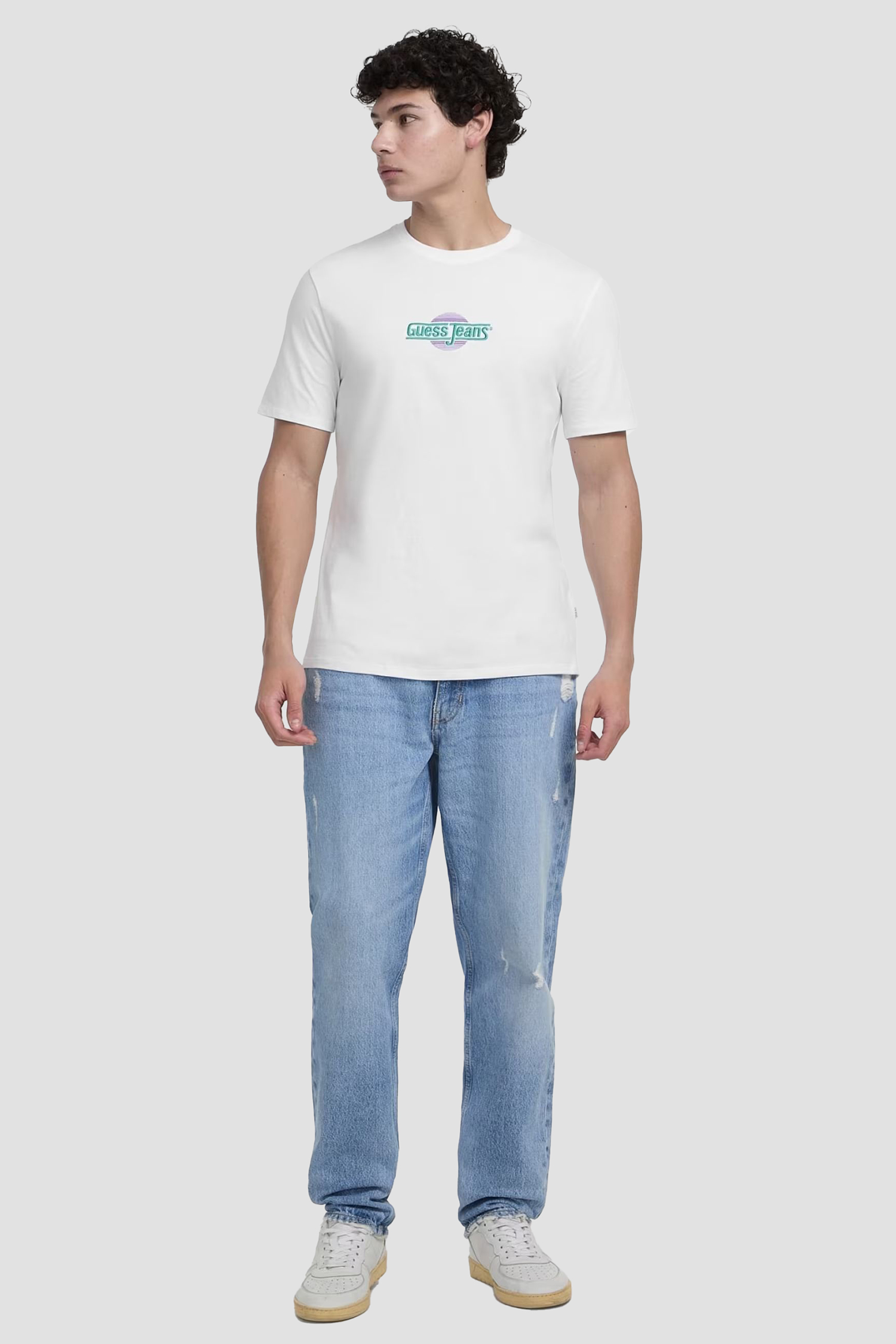 Мужская белая футболка Guess Jeans M5GI23.K8HM0;G011