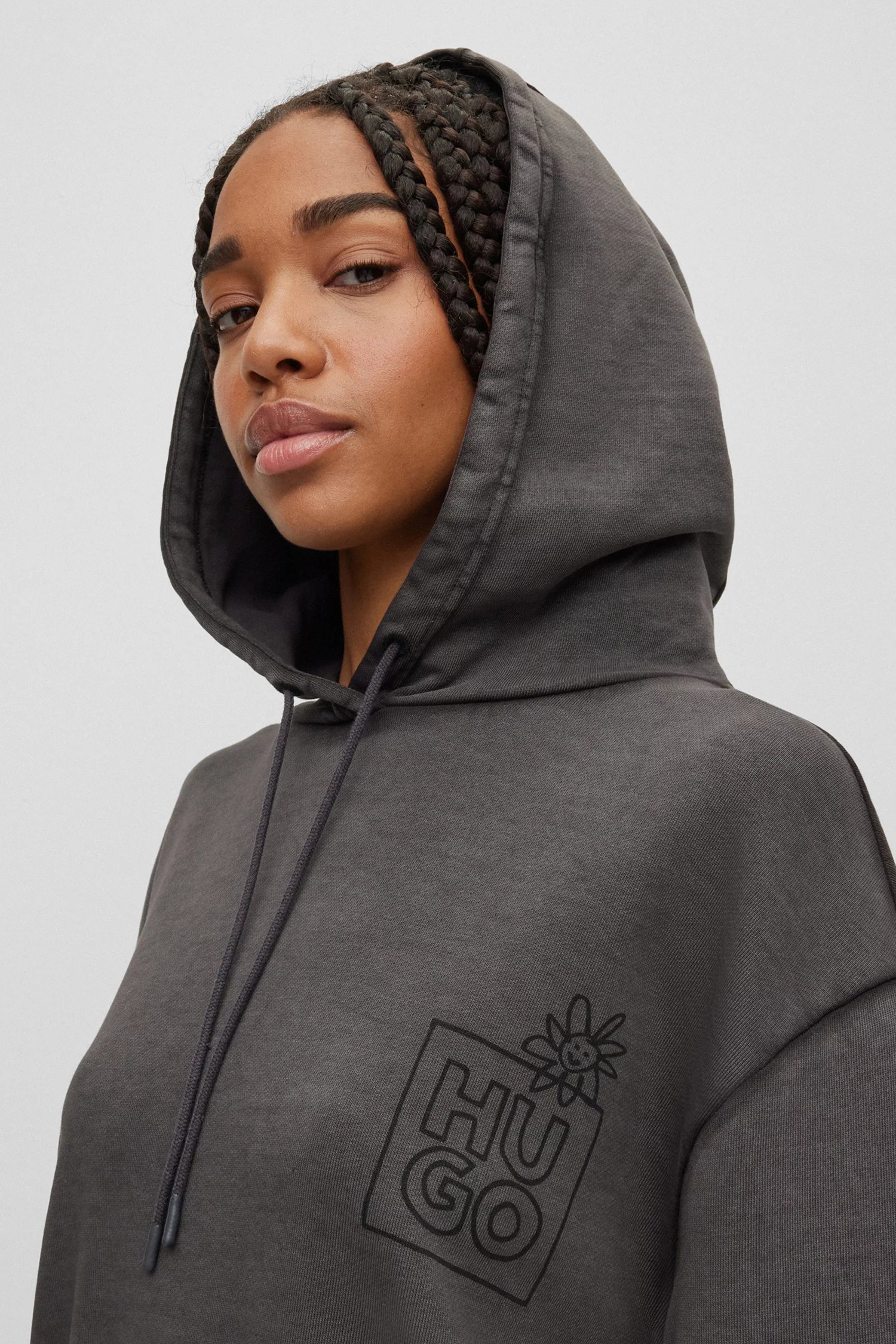 Женское черное худи HUGO 50495069;001