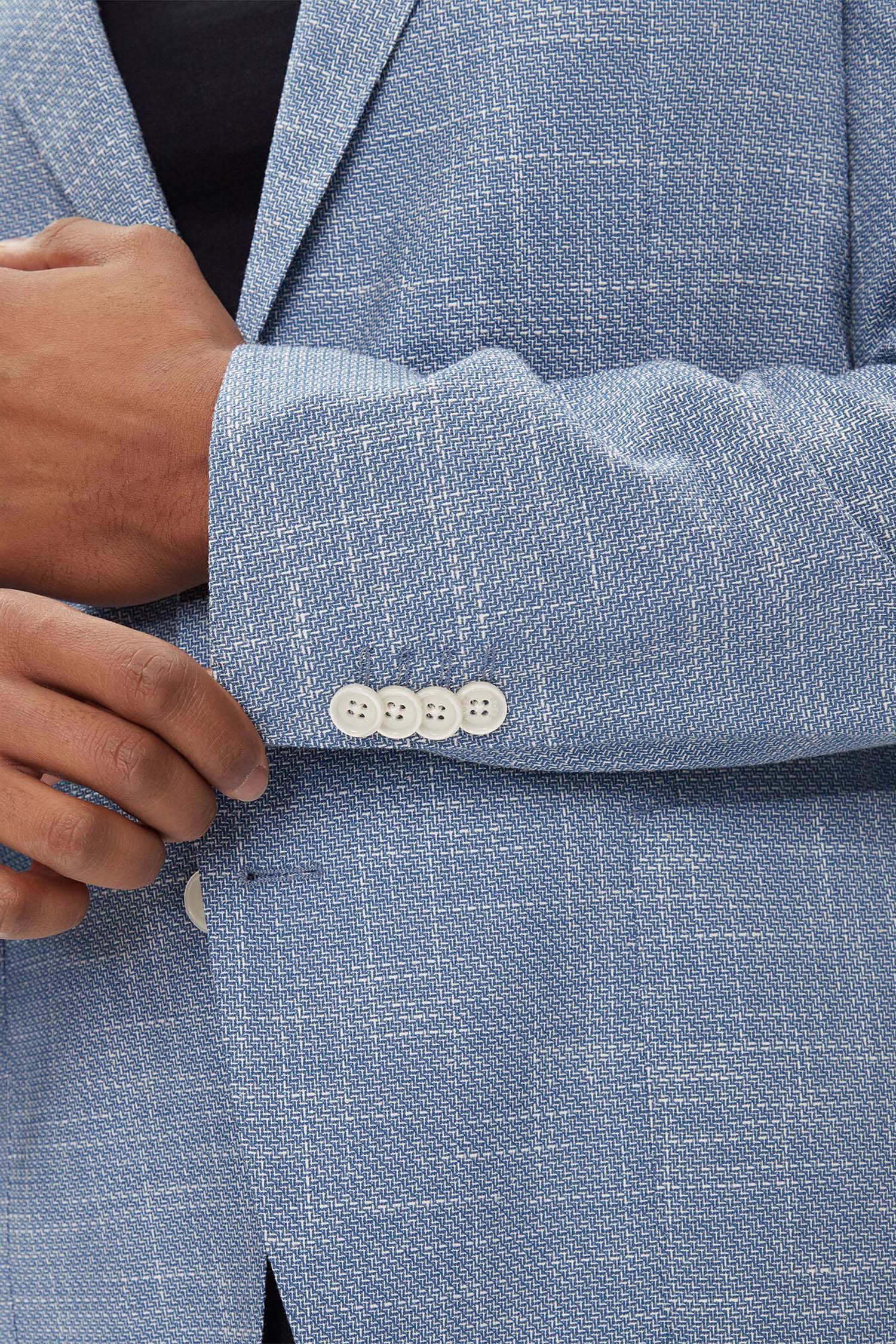 Чоловічий блакитний вовняний блейзер BOSS 50514665;423