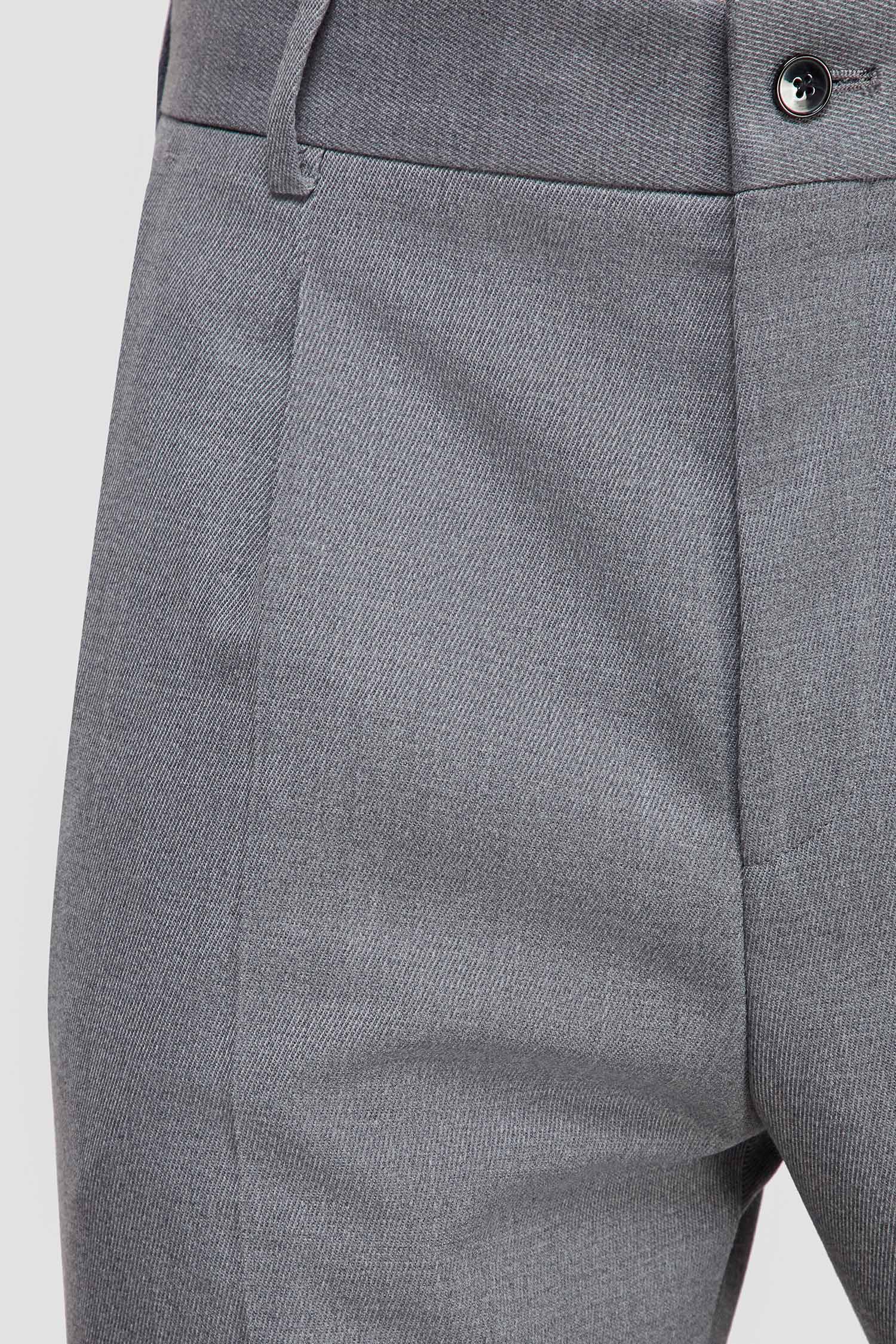 Мужские серые шерстяные брюки HUGO 50456453;036