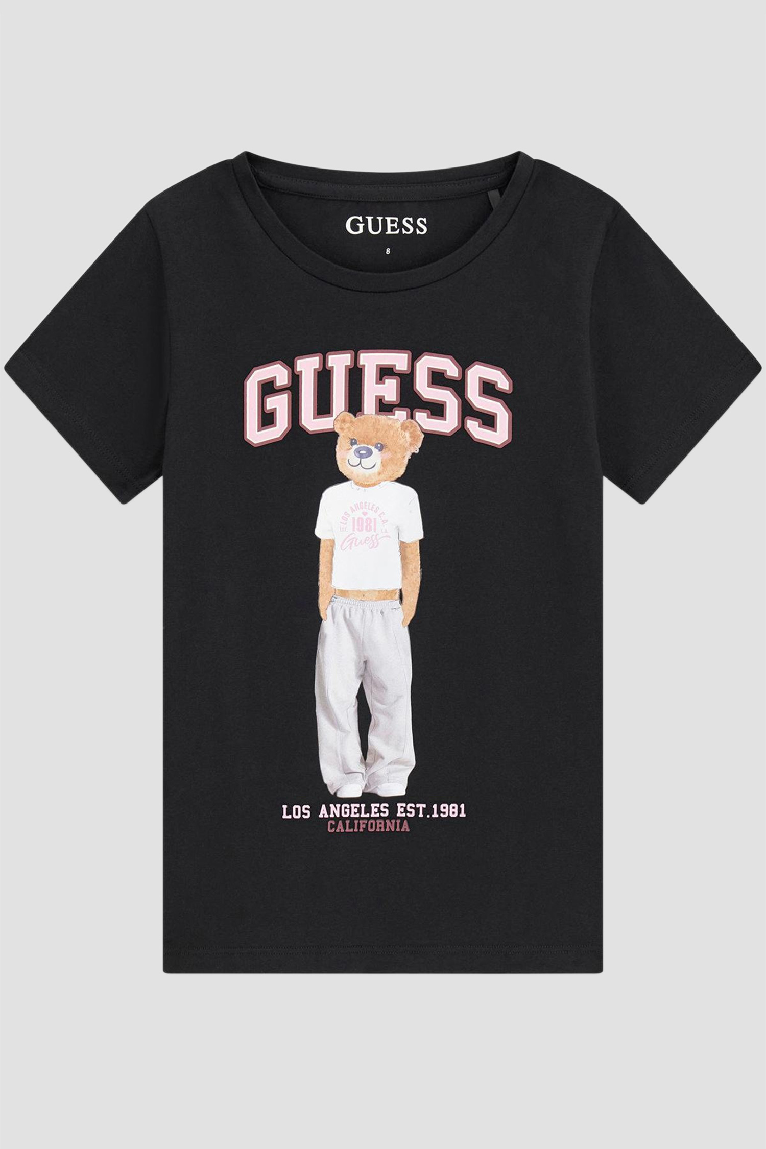 Детская черная футболка Guess Kids J6YI08.K3710;JBLK
