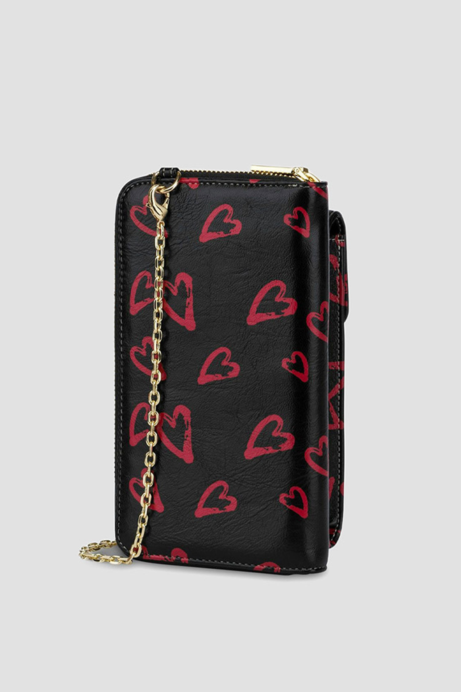 Женский черный кошелек с узором Moschino JC5701PP0I.KM1;00A