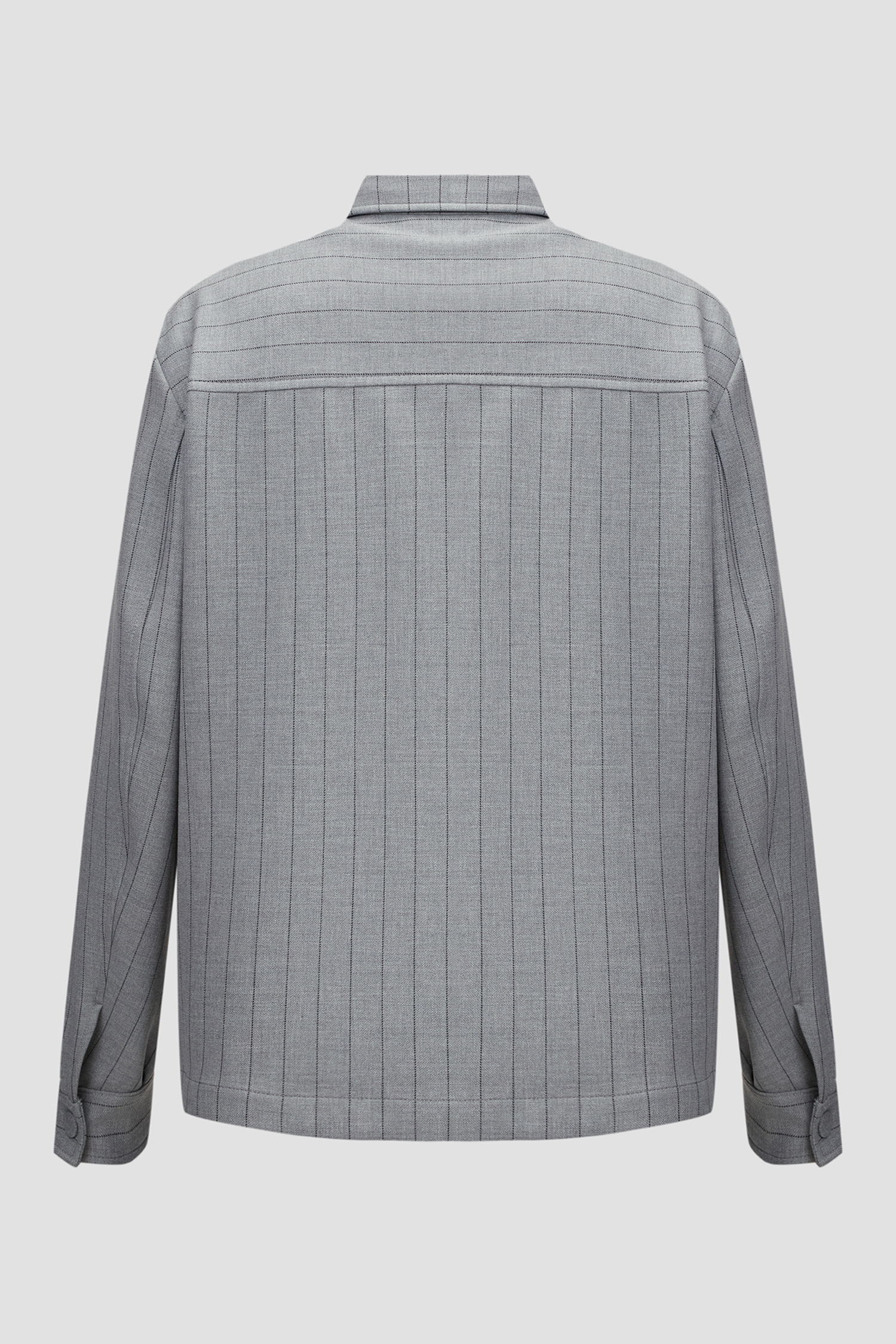 Мужская серая рубашка в полоску BOSS 50534987;030