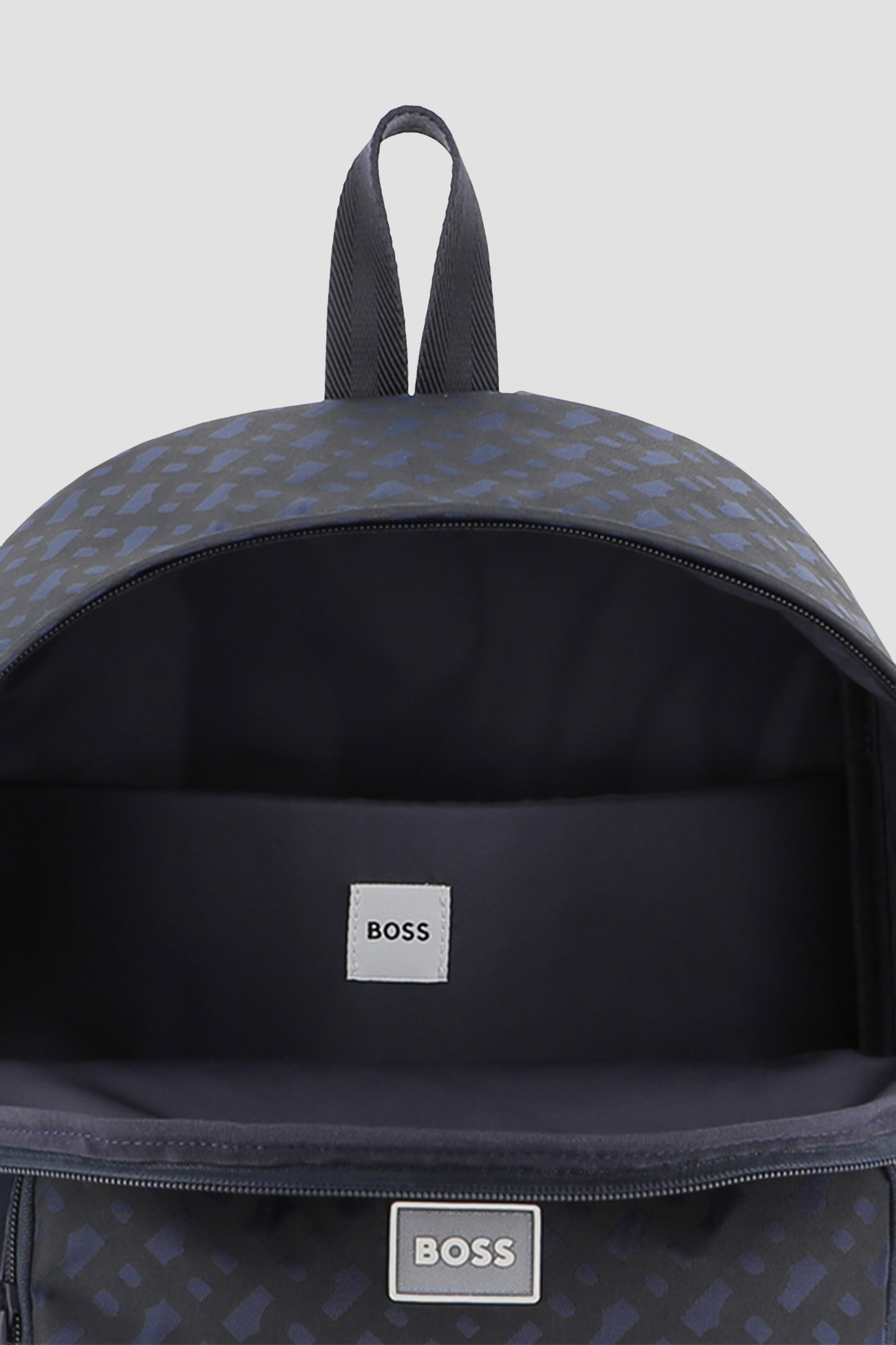 Дитячий темно-синій рюкзак із візерунком BOSS kids J52648;849