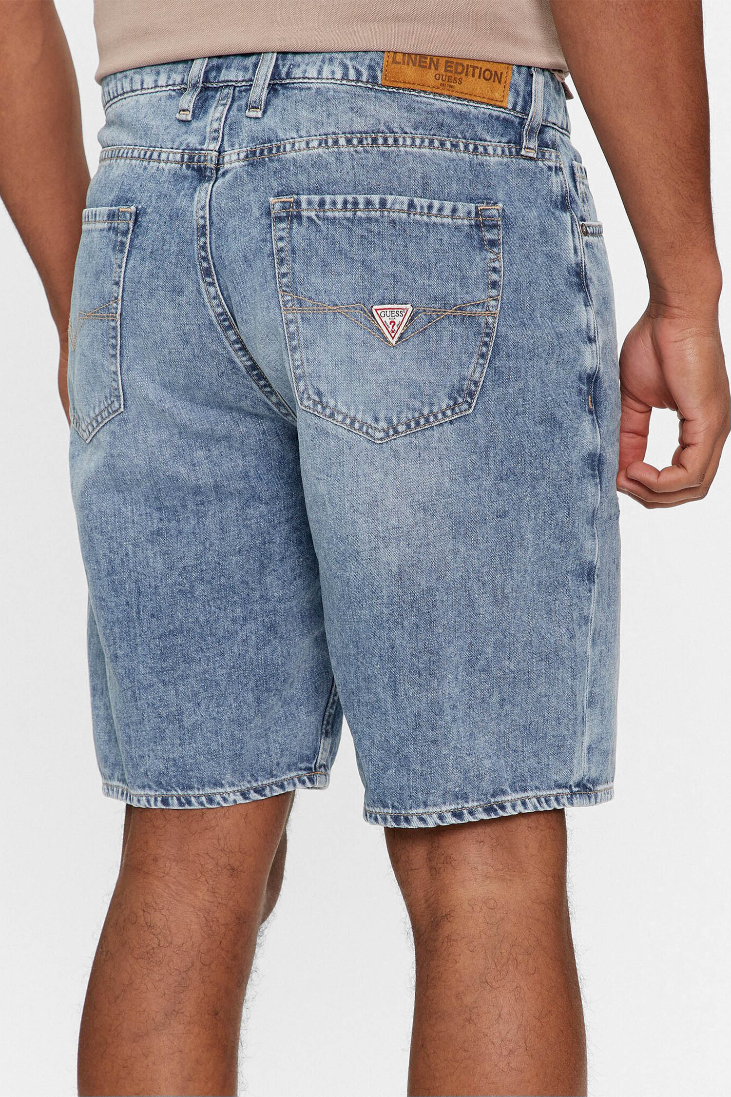Мужские голубые джинсовые шорты Guess M4GD27.D5AY2;EXPE