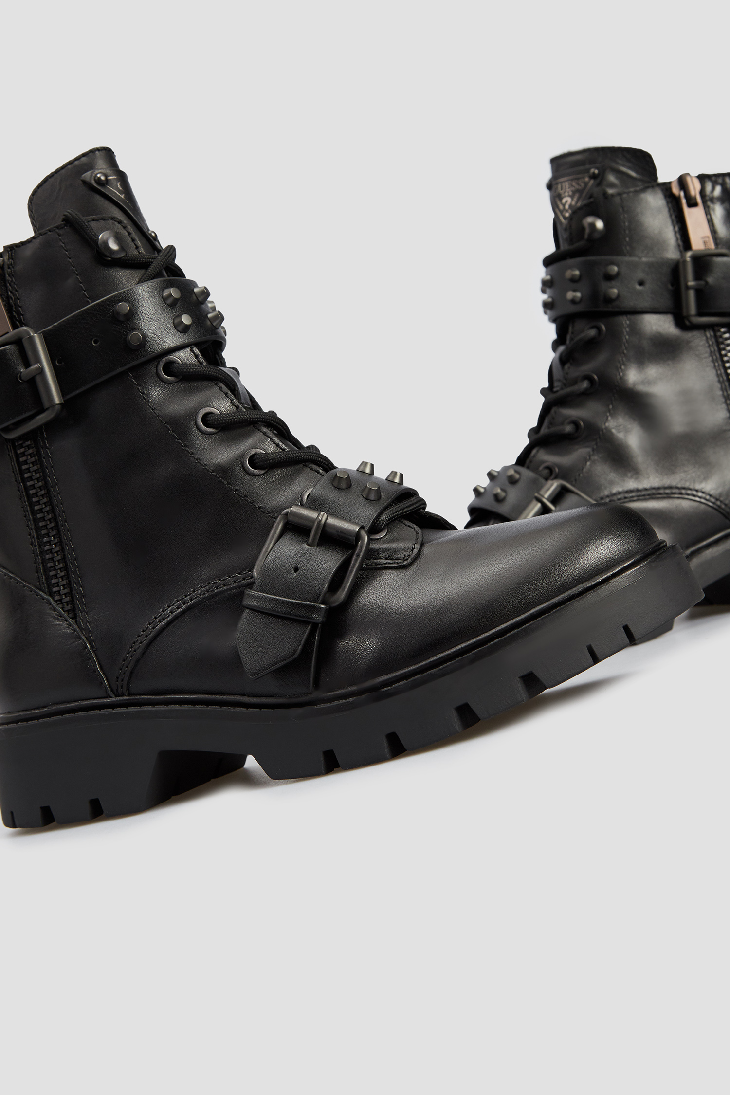 Женские черные кожаные ботинки Guess FL8ROD.LEA10;BLACK —