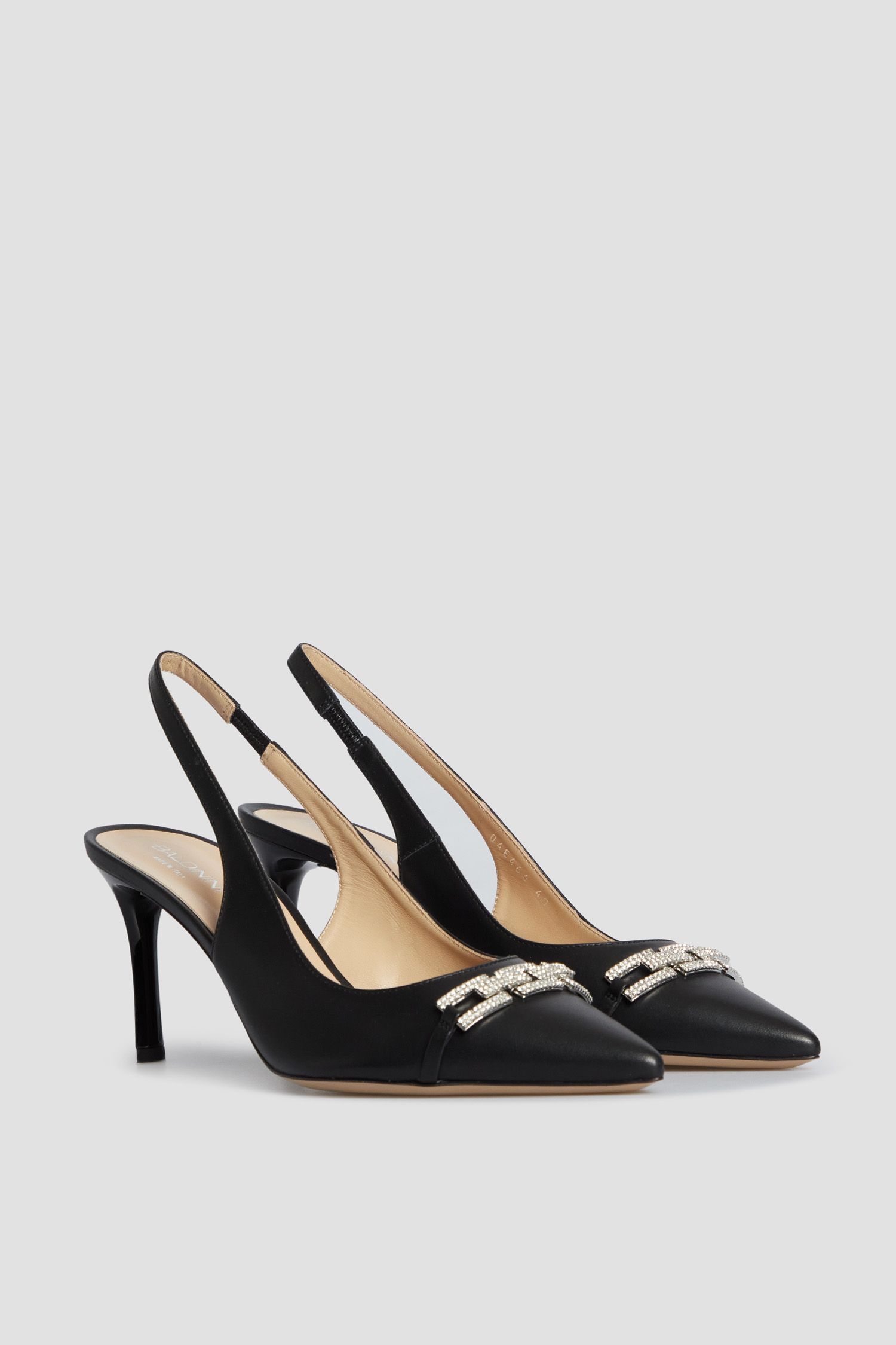 Женские черные кожаные слингбэки BALDININI D4E464P7VITE;0000