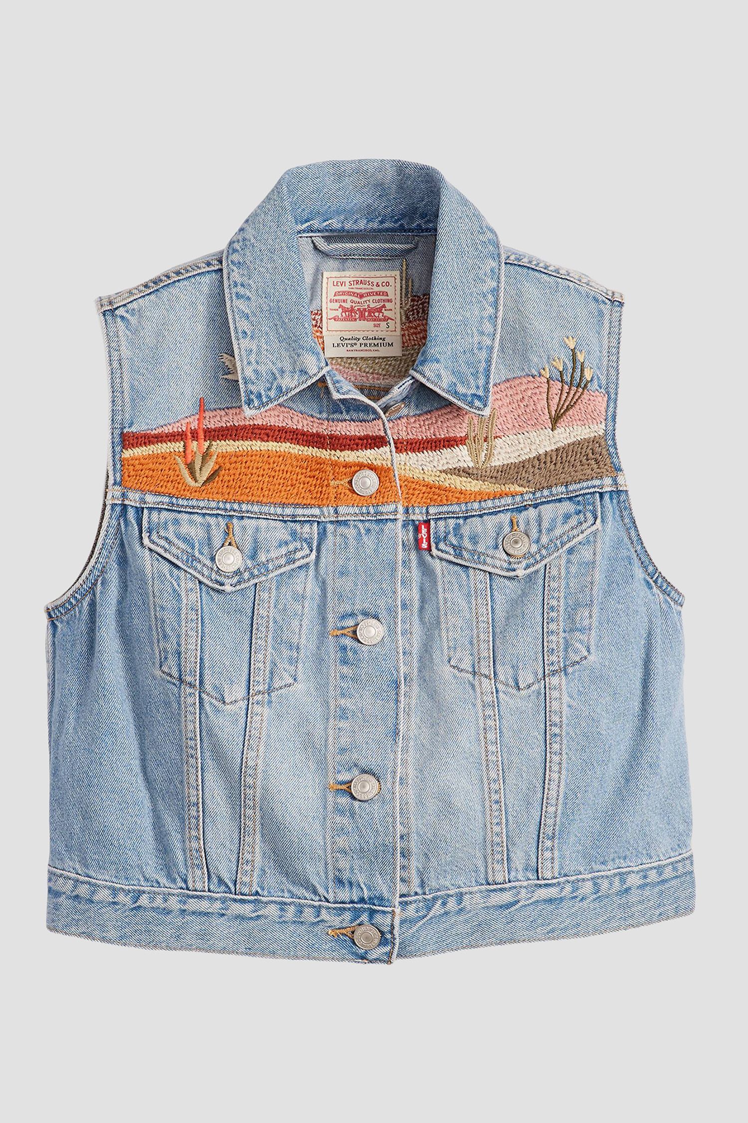 Женский голубой джинсовый жилет Levi’s® 002A7;0000