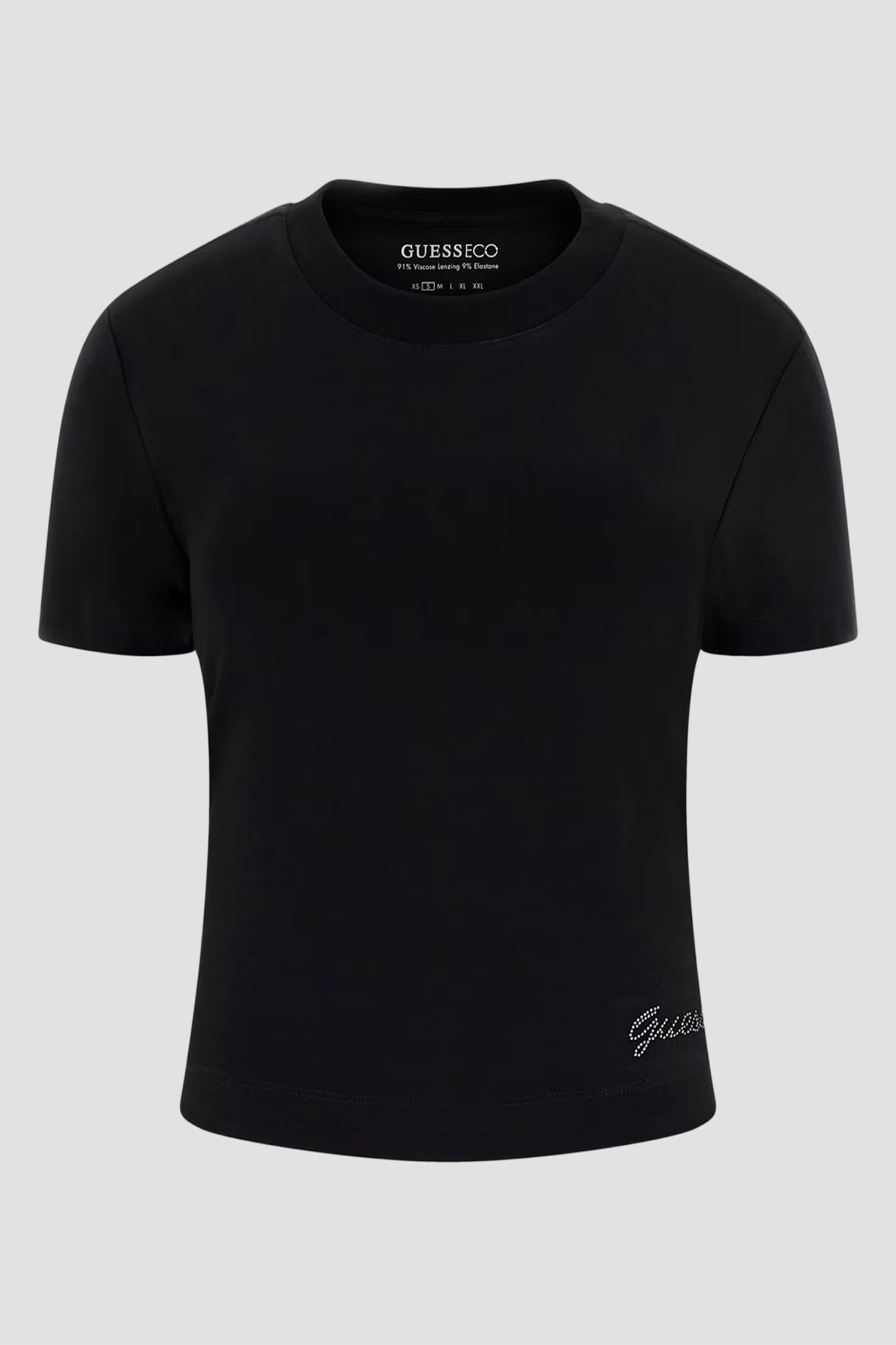 Жіноча чорна футболка Guess W5YI06.KCYV2;JBLK