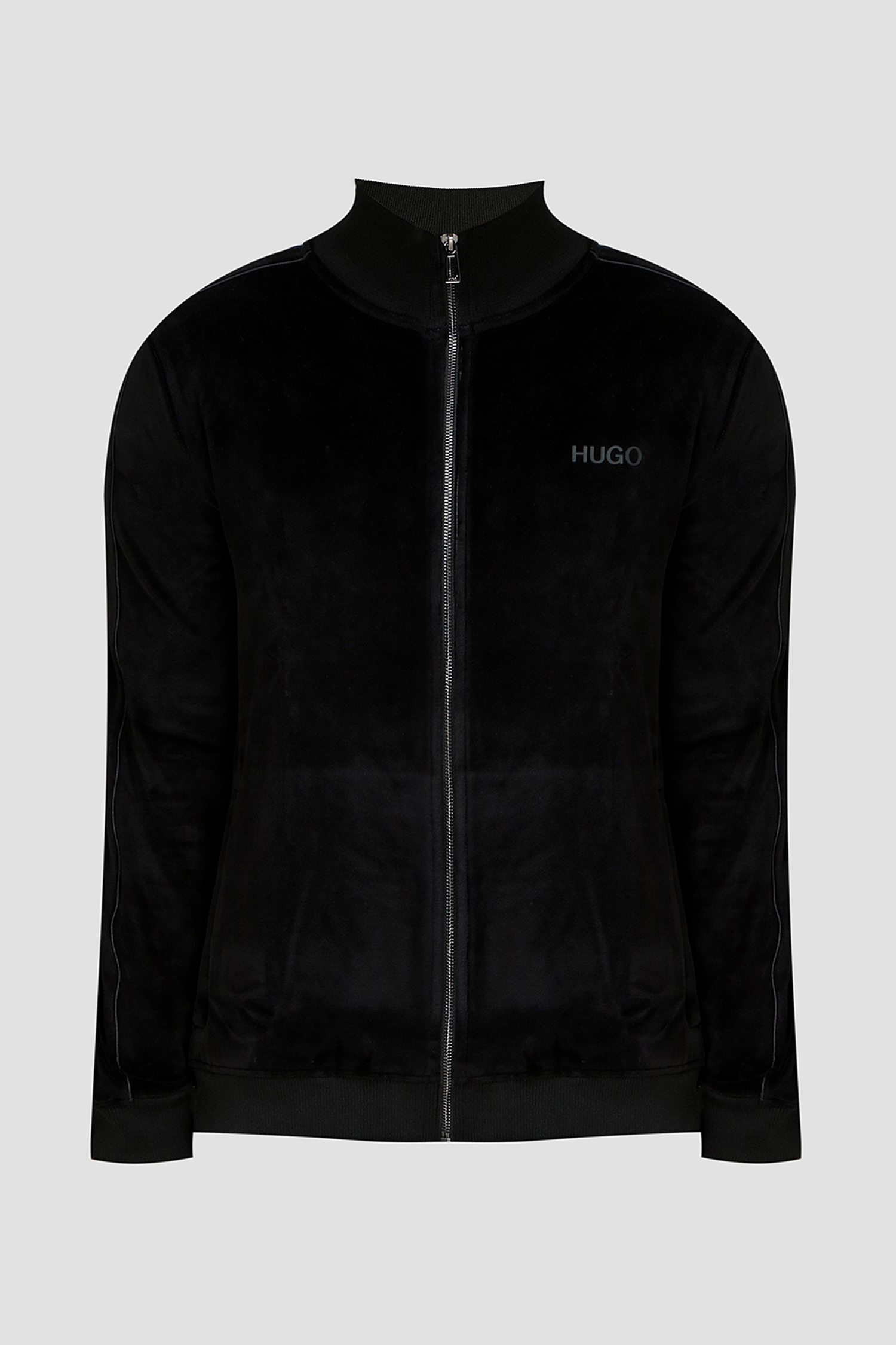 Мужская черная велюровая спортивная кофта HUGO 50463483;001