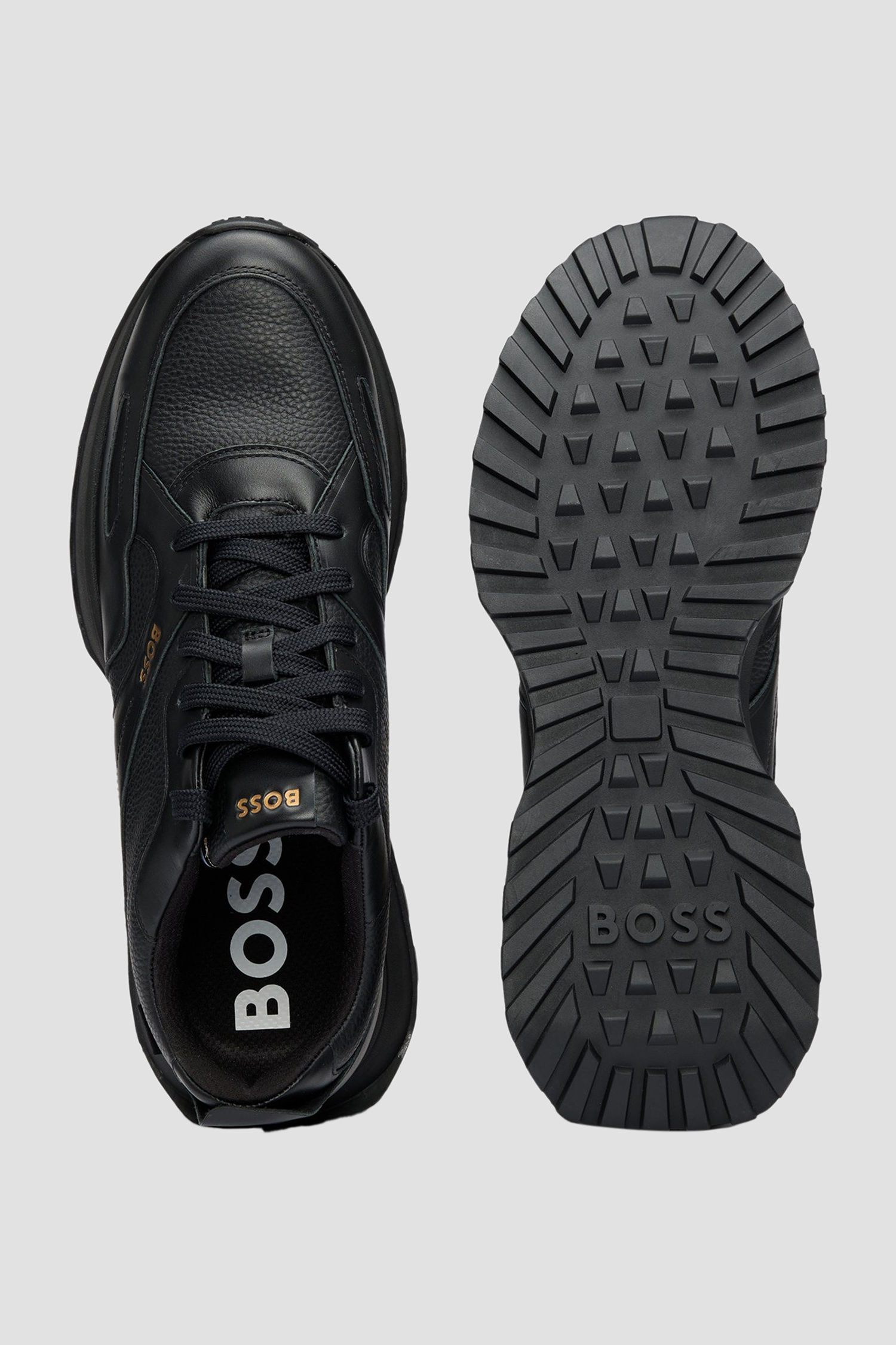 Чоловічі чорні шкіряні кросівки BOSS 50529520;005