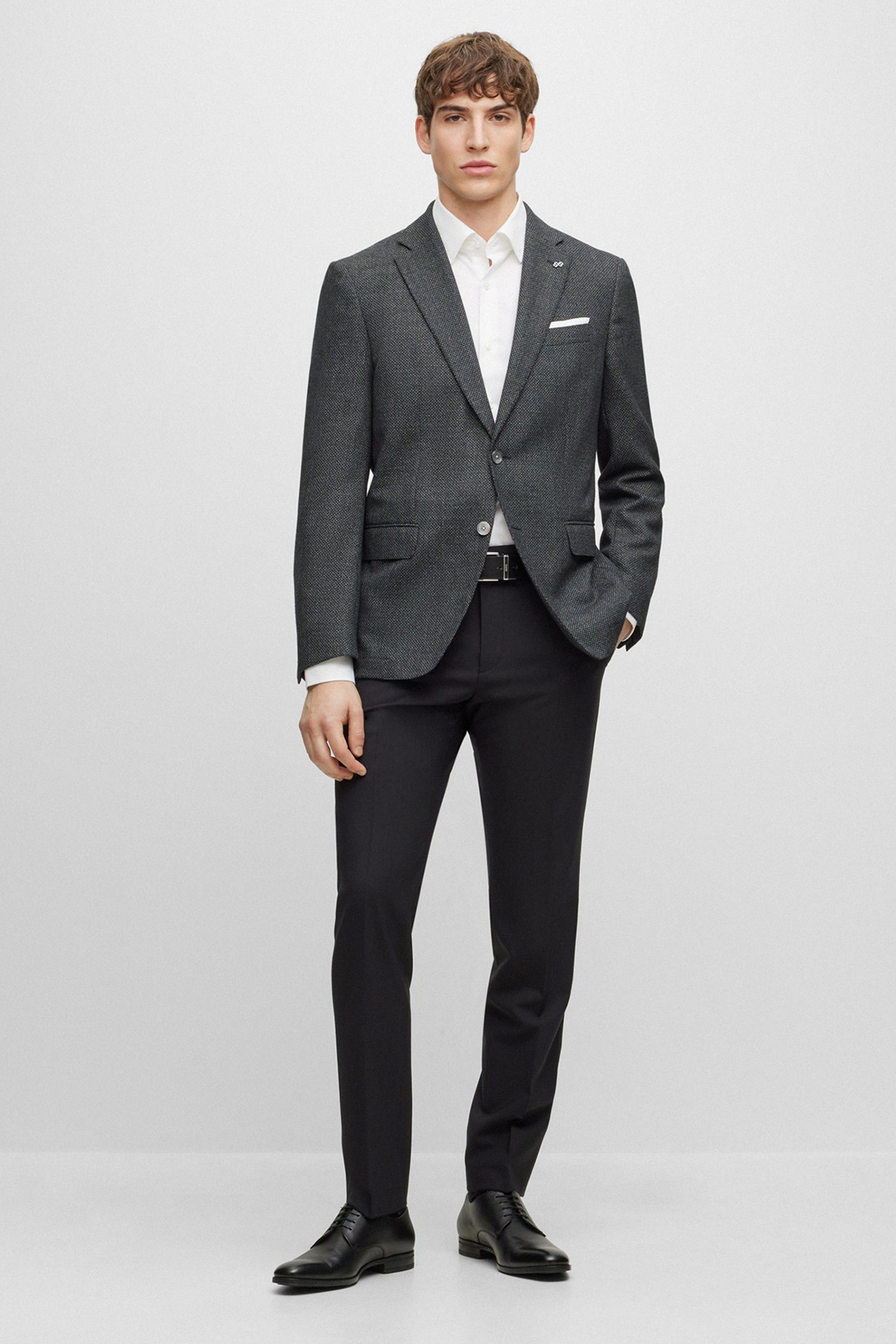 Мужская белая рубашка BOSS 50469345;100