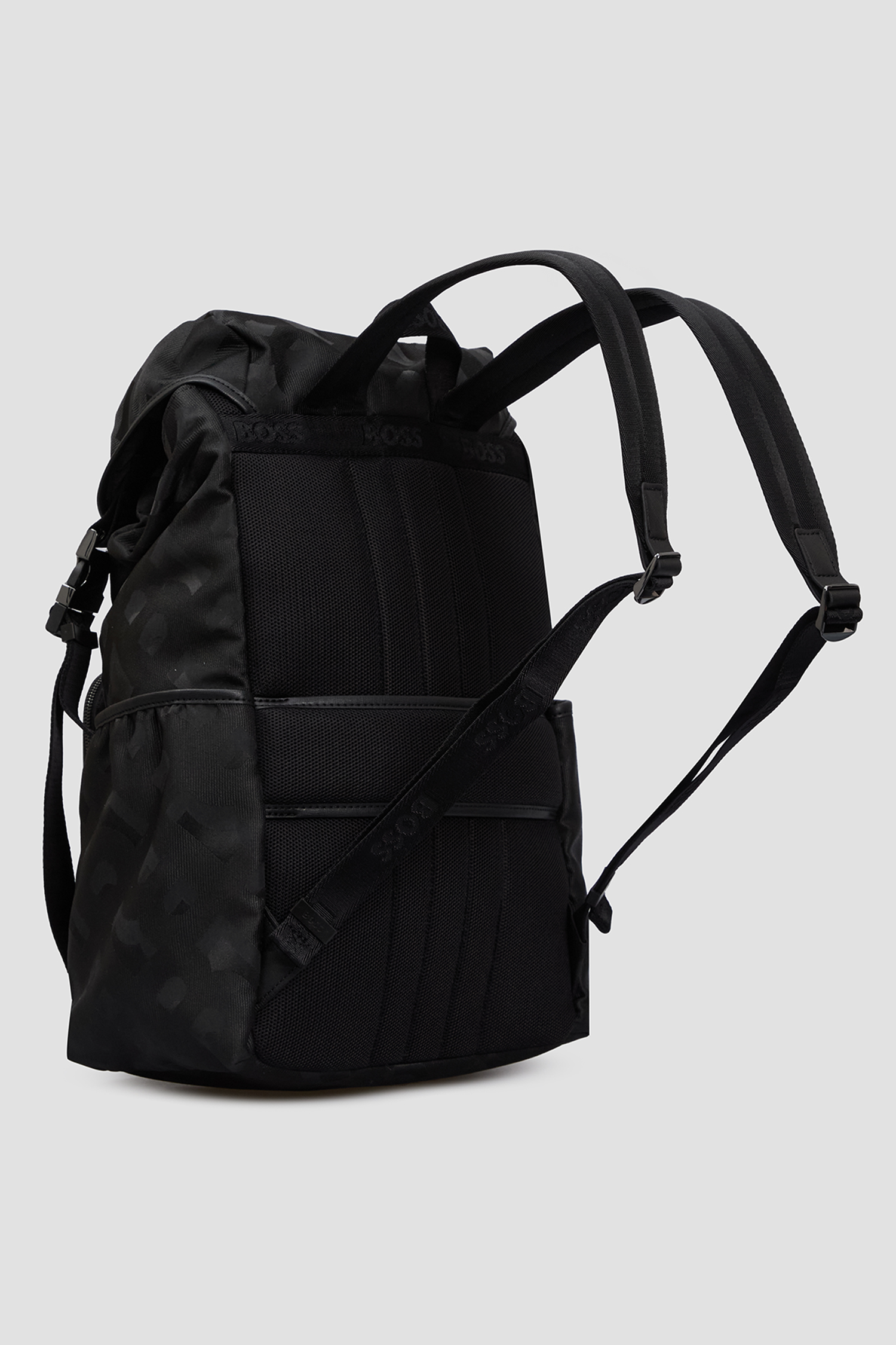 Мужской черный рюкзак с узором BOSS 50536225;001