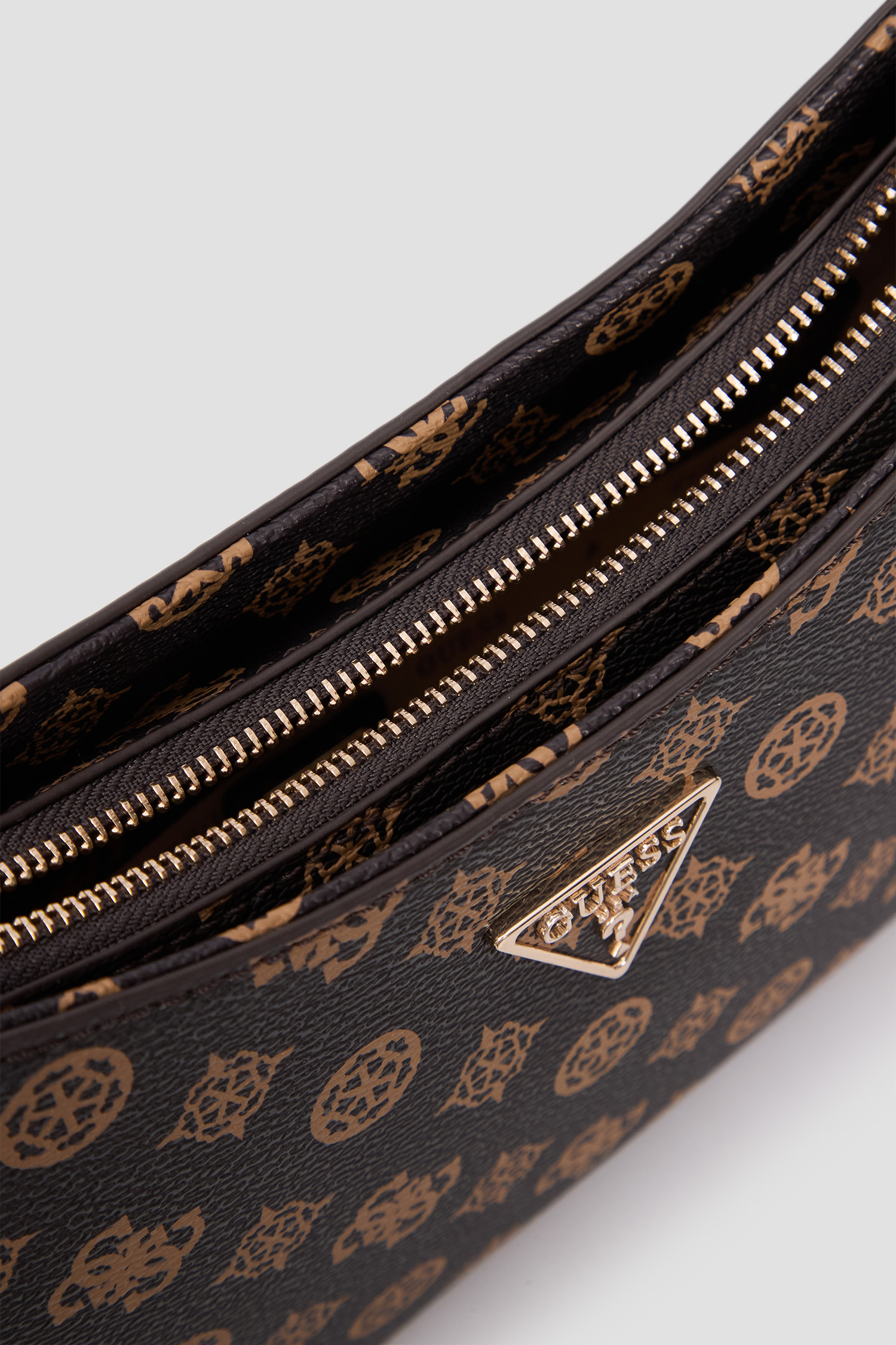 Женская темно-коричневая сумка с узором Guess HWPZ78.79180