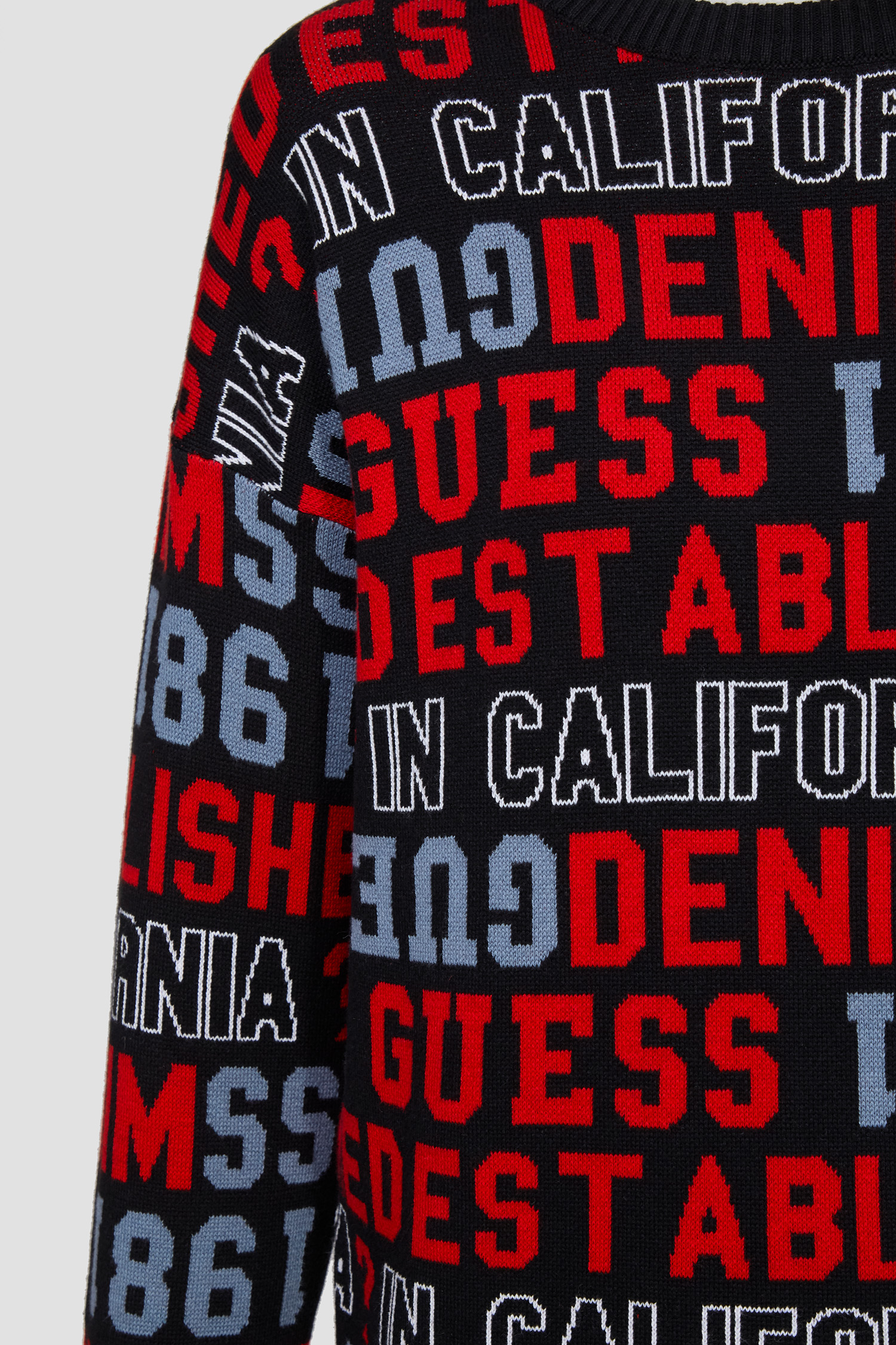 Детский черный джемпер с узором Guess Kids L4YR00.Z3GV0;F53F