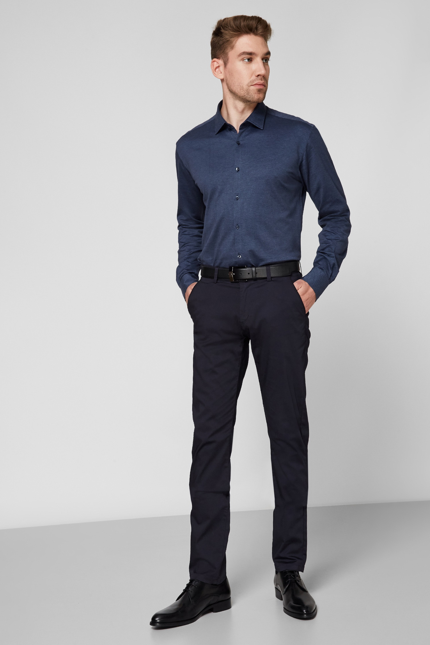 Мужская темно-синяя рубашка Karl Lagerfeld 592610.605003;690
